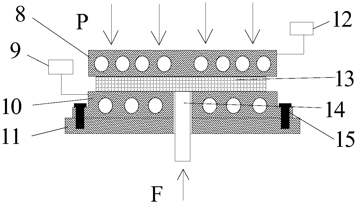 Vacuum impregnation and hot-press curing molding method for carbon fiber composite material