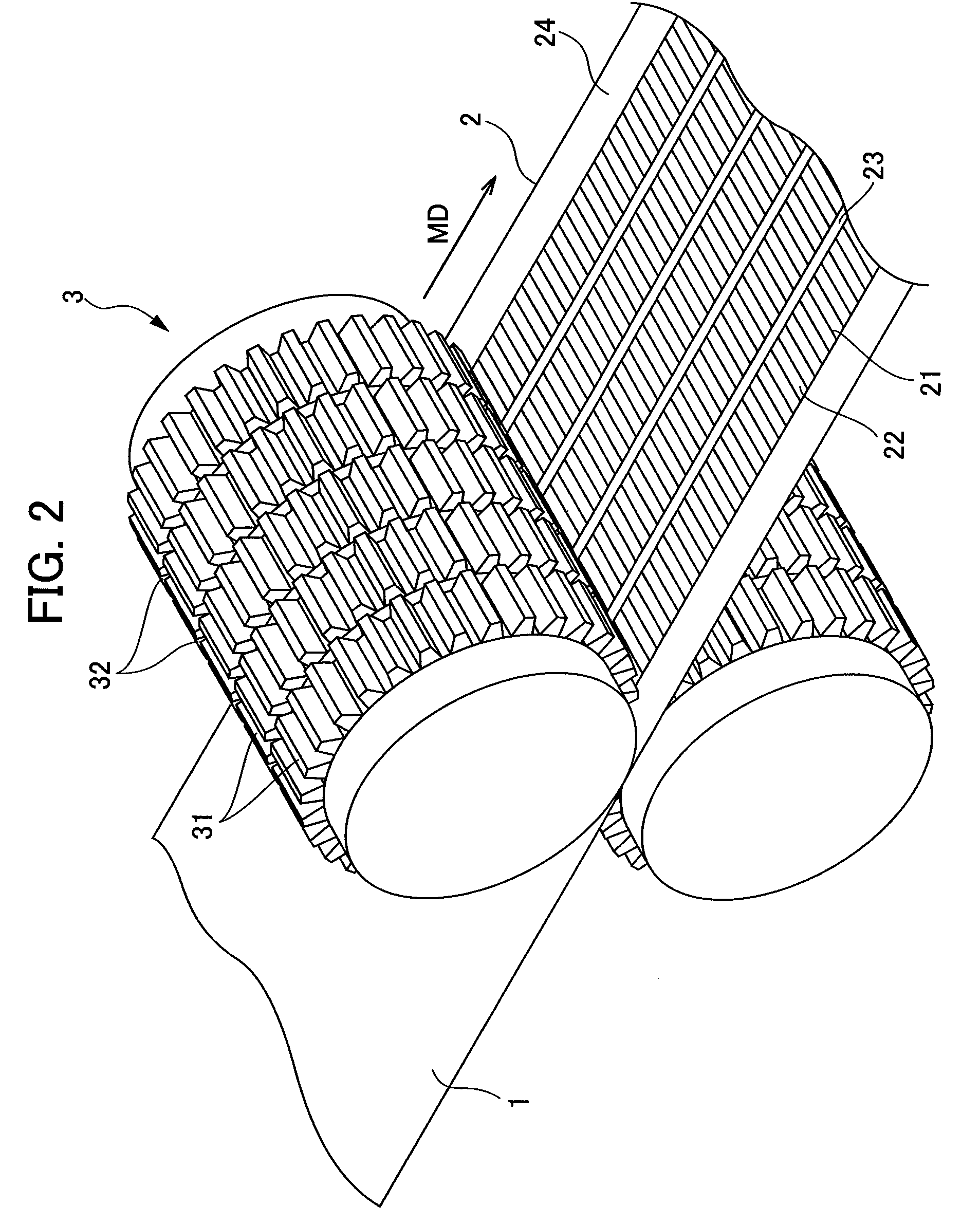 Sheet member, high-density region-containing sheet manufacturing method and disposable diaper using sheet member