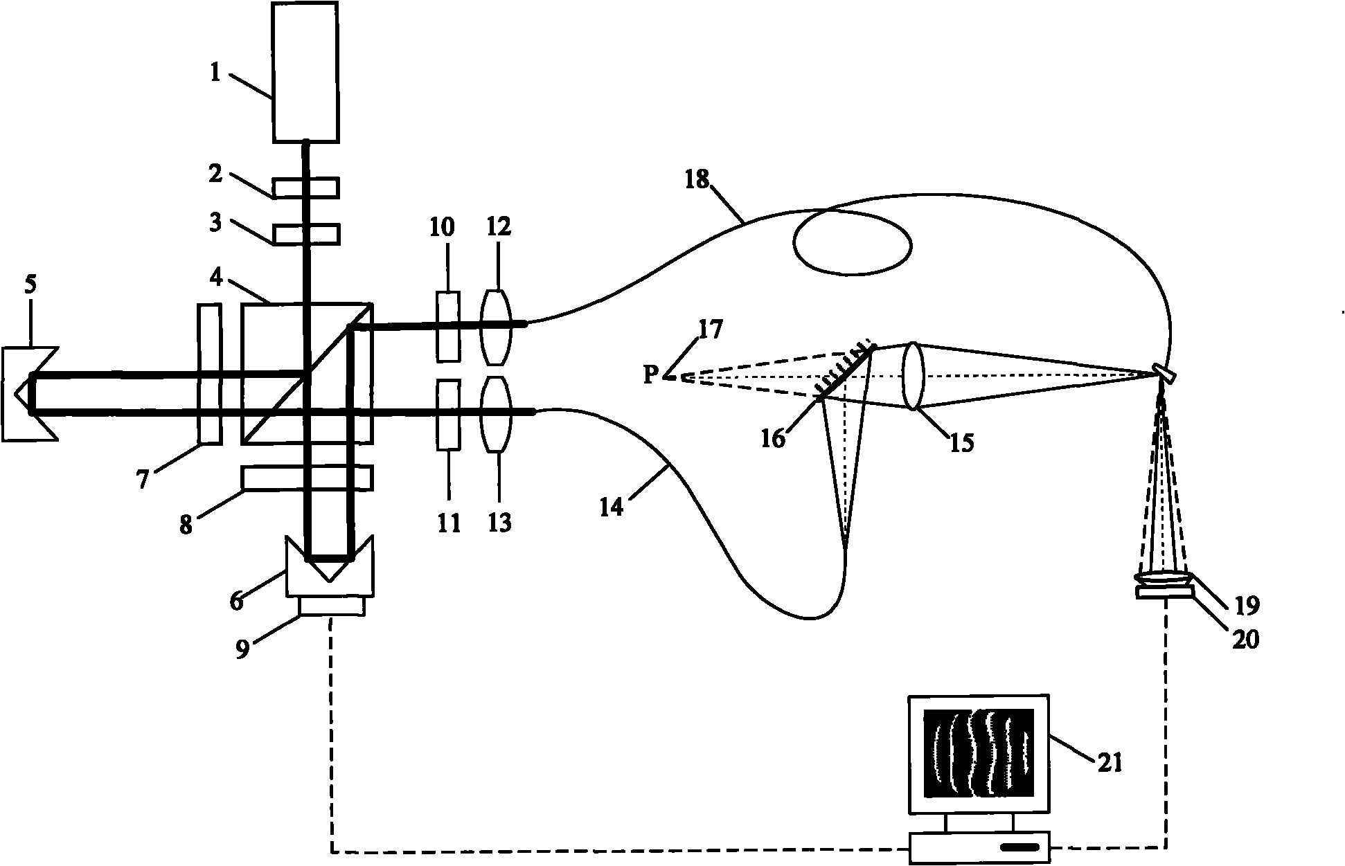 Plane surface shape measurement method of optical fiber point-diffraction phase-shifting interferometer