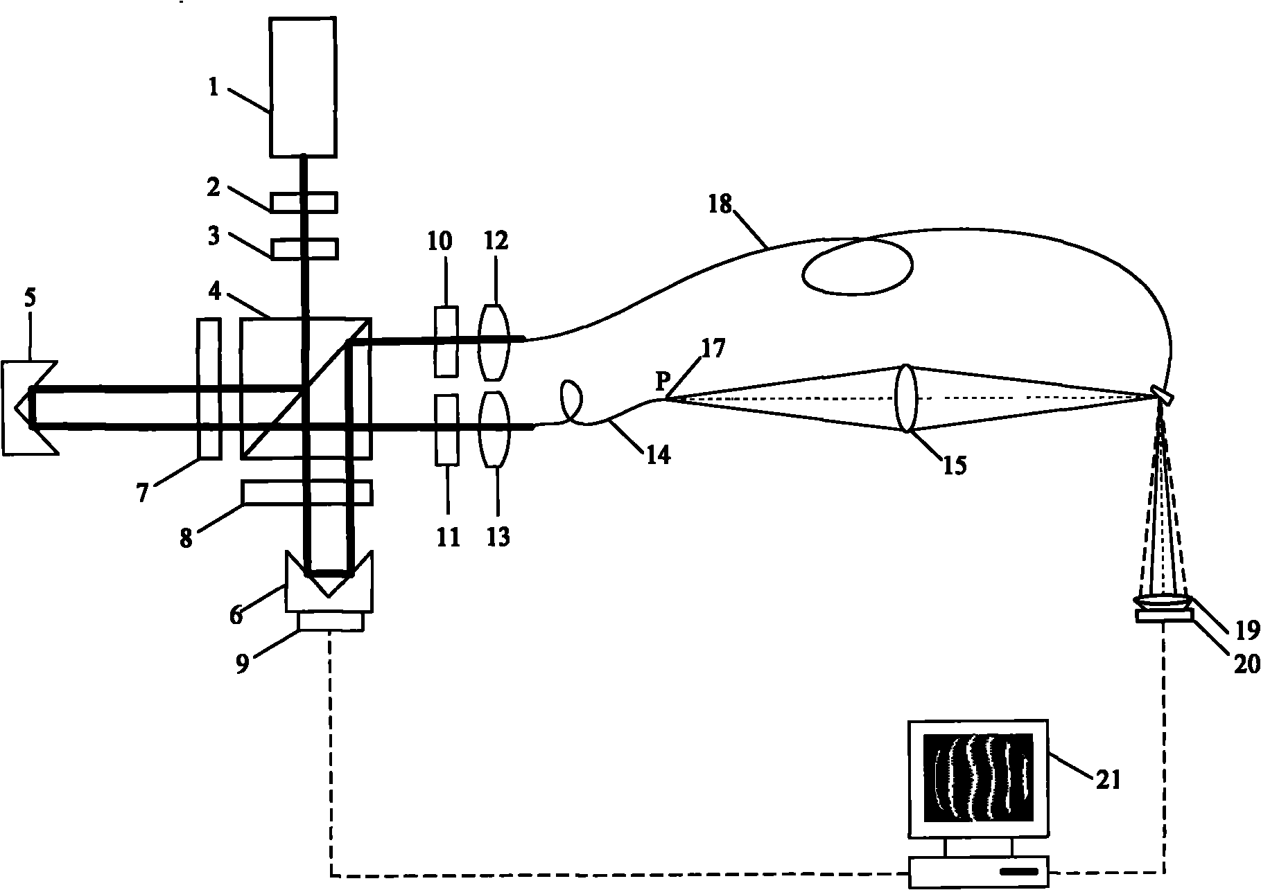 Plane surface shape measurement method of optical fiber point-diffraction phase-shifting interferometer