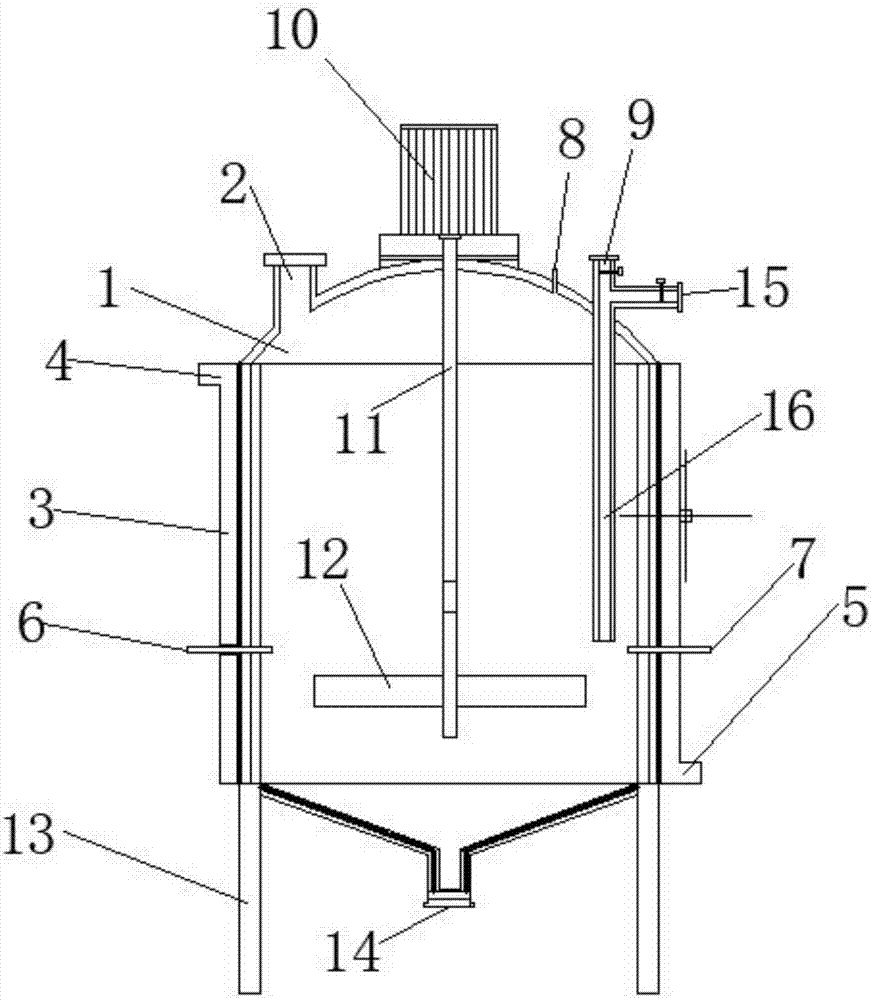 Liquid drug reaction kettle