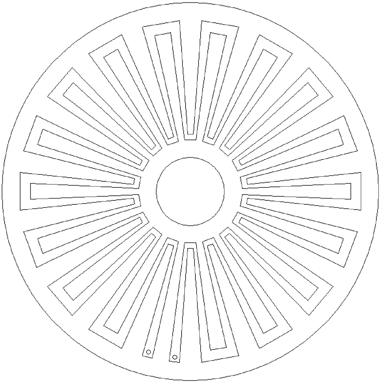 Round inductosyn capable of eliminating mounting error