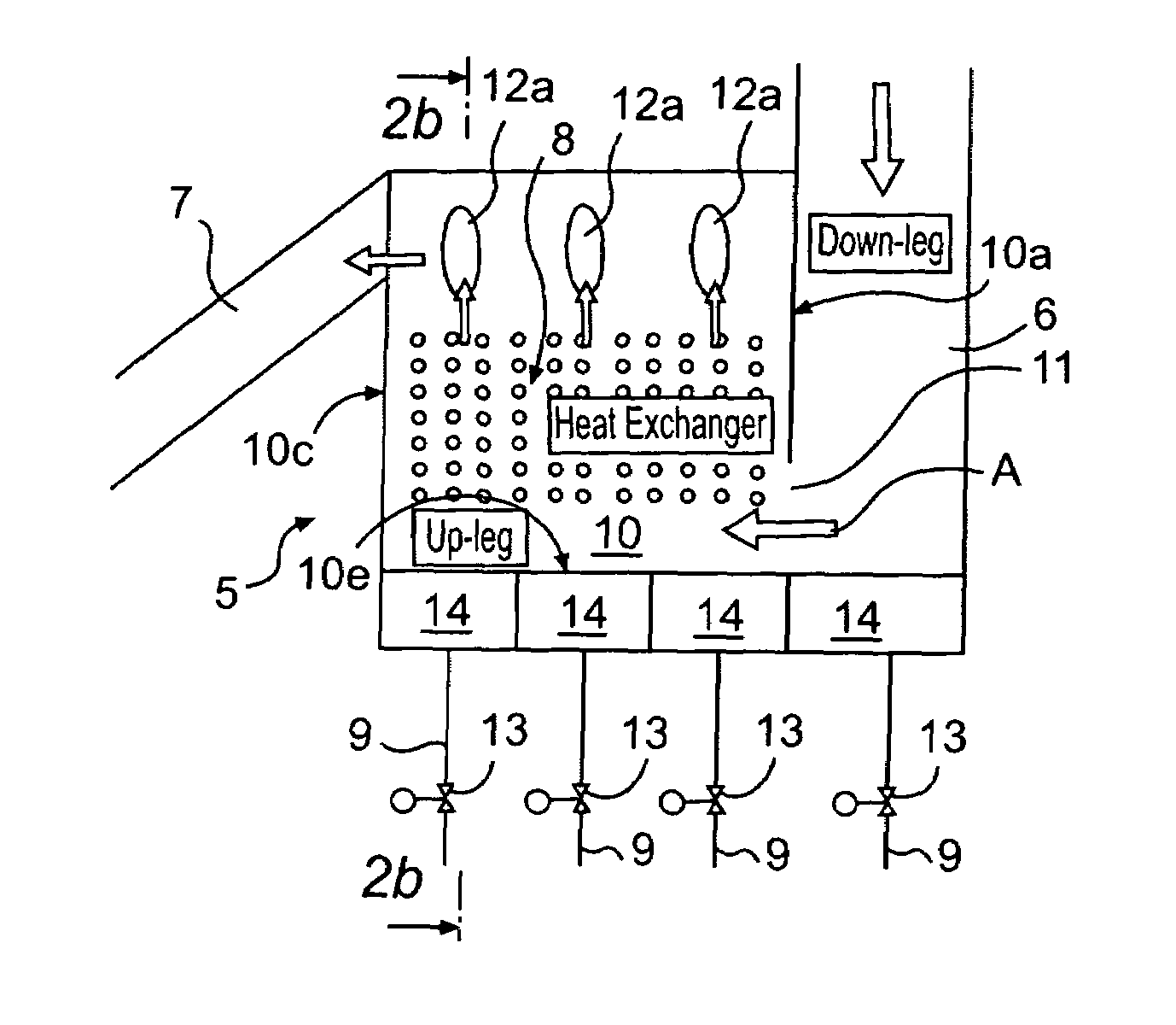 Circulating fluidized bed boiler