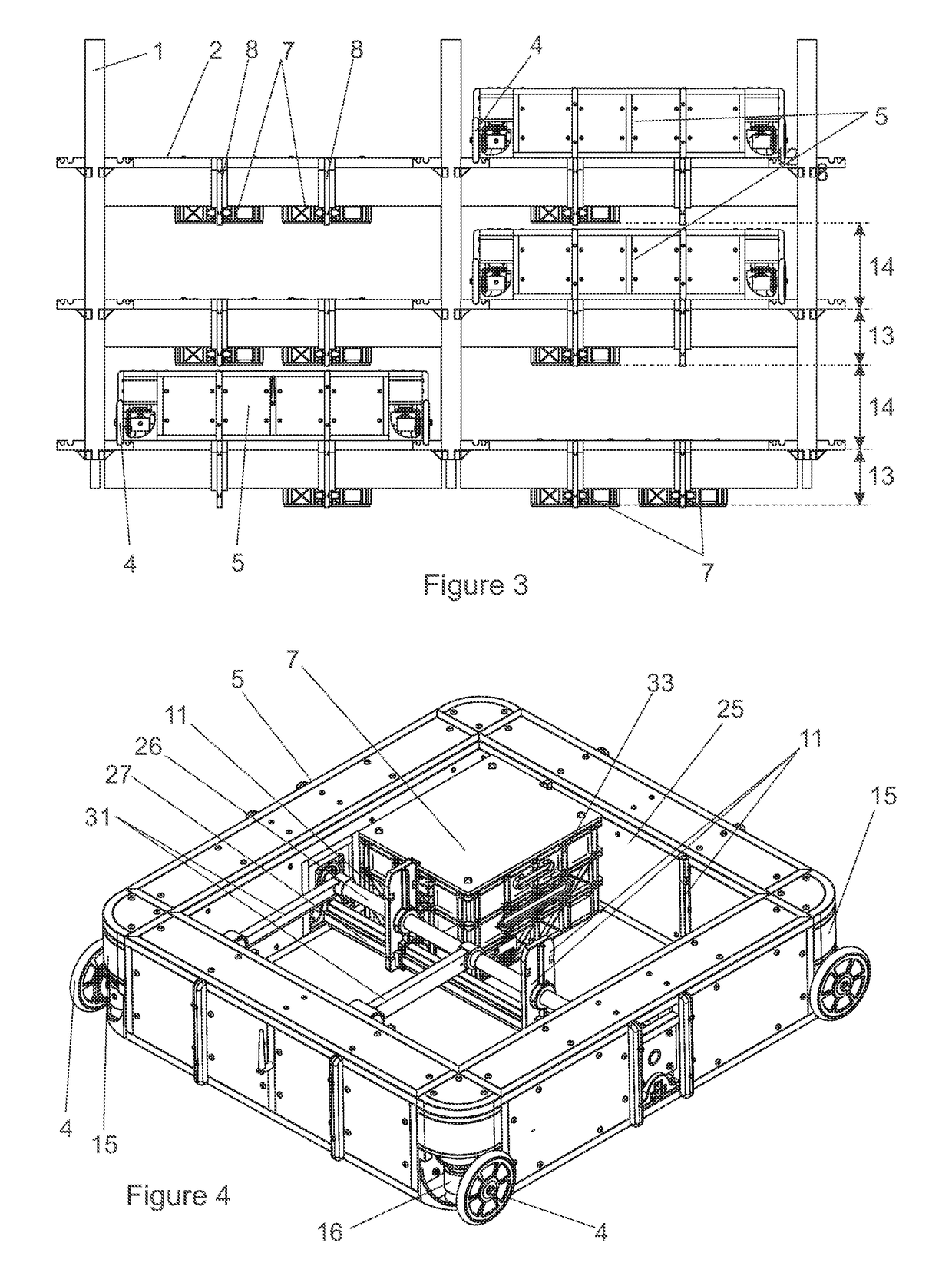 Warehouse system and transfer vehicle