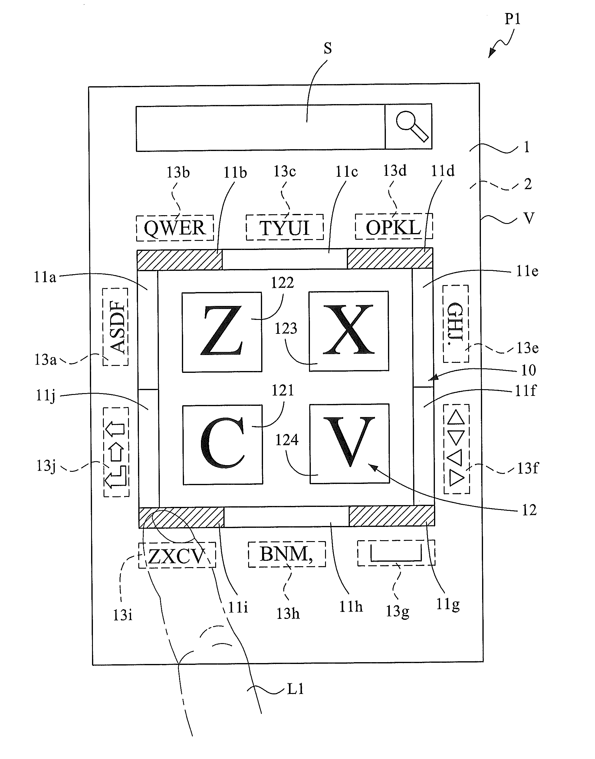 Method for Data Input of Touch Panel Device