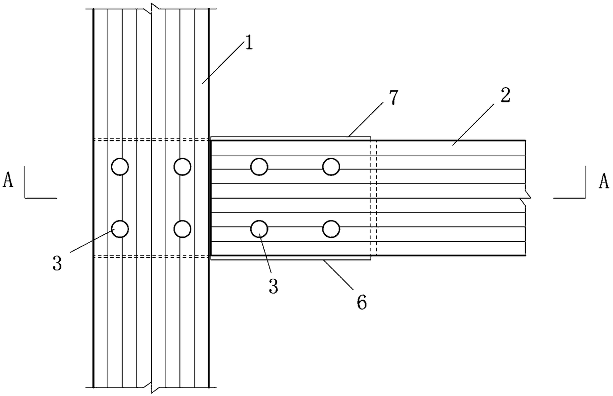 Wood structure fabricated type profile steel bolt joint