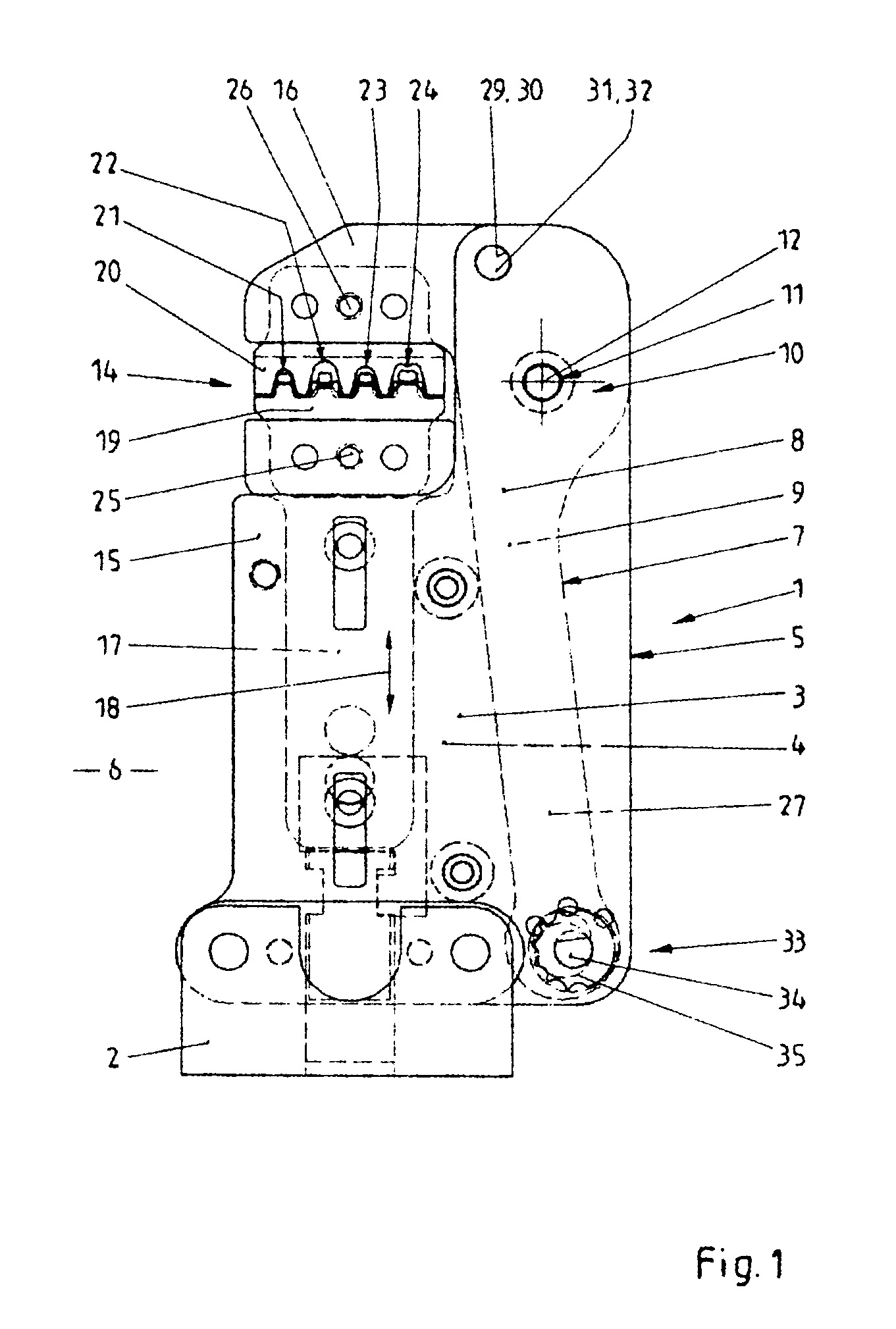 Pliers head for pressing work pieces