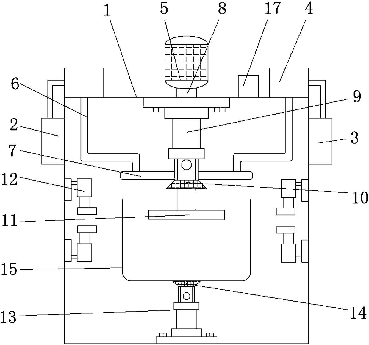 Motor pump component rust removal device