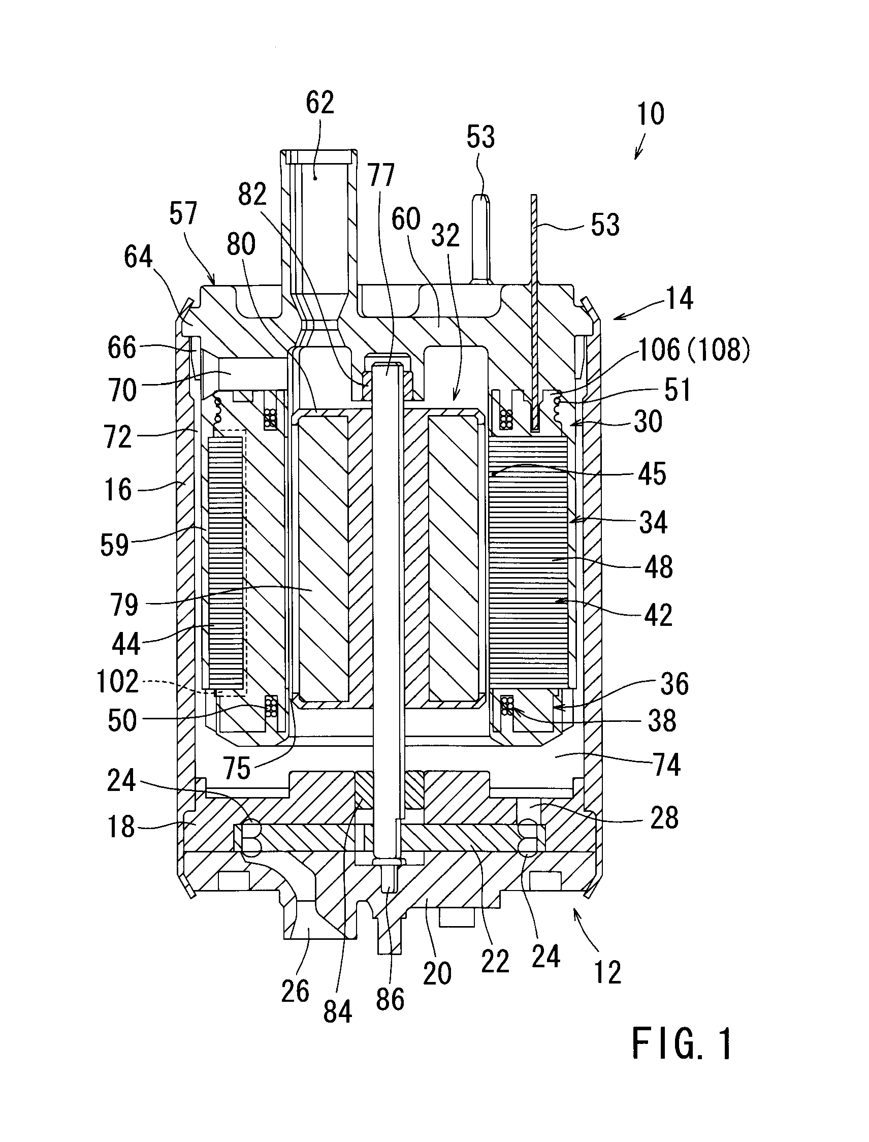 Stator of rotary electric motor and fuel pump