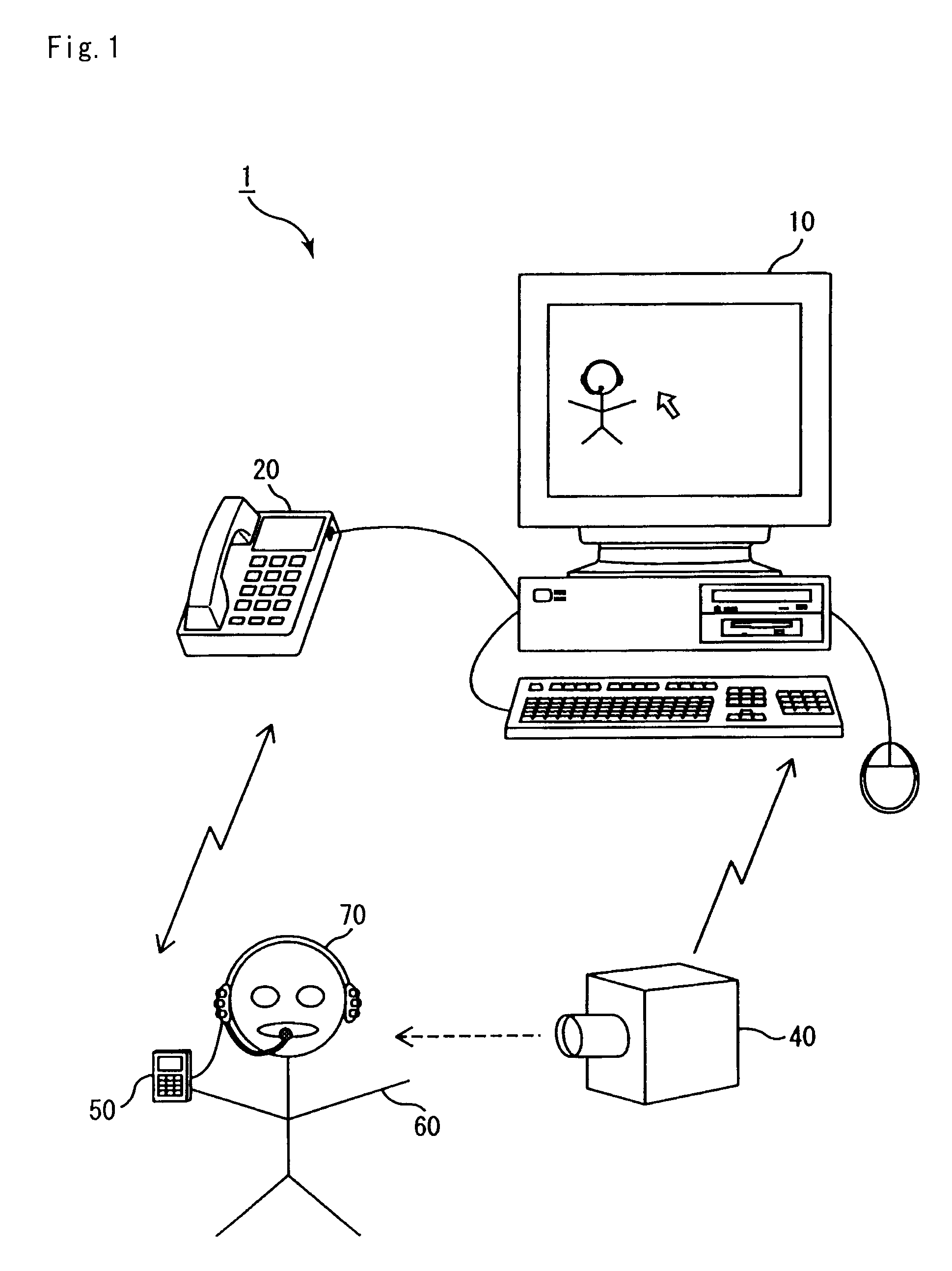 Individual-identifying communication system and program executed in individual-identifying communication system