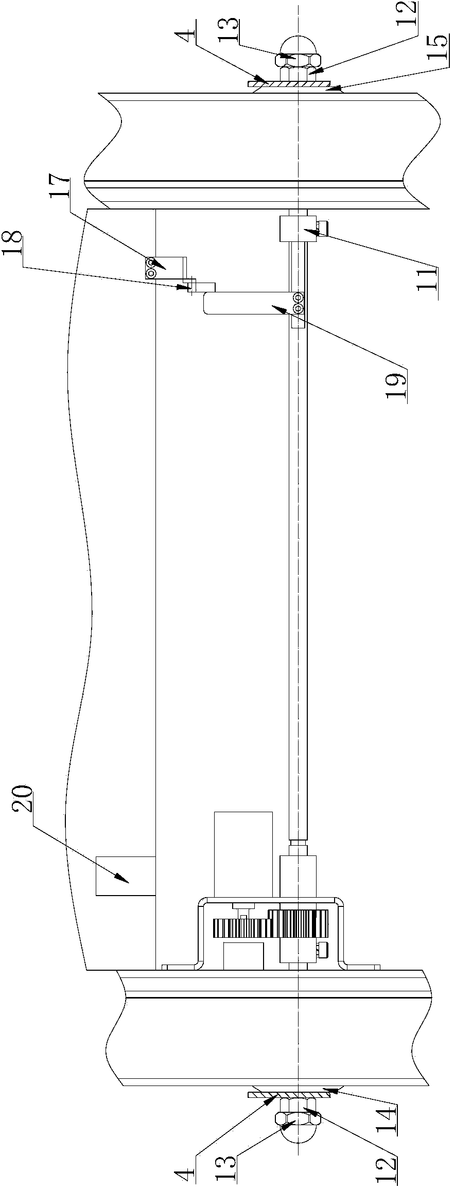 Mobile platform locking device used for vehicle-mounted safety inspection equipment