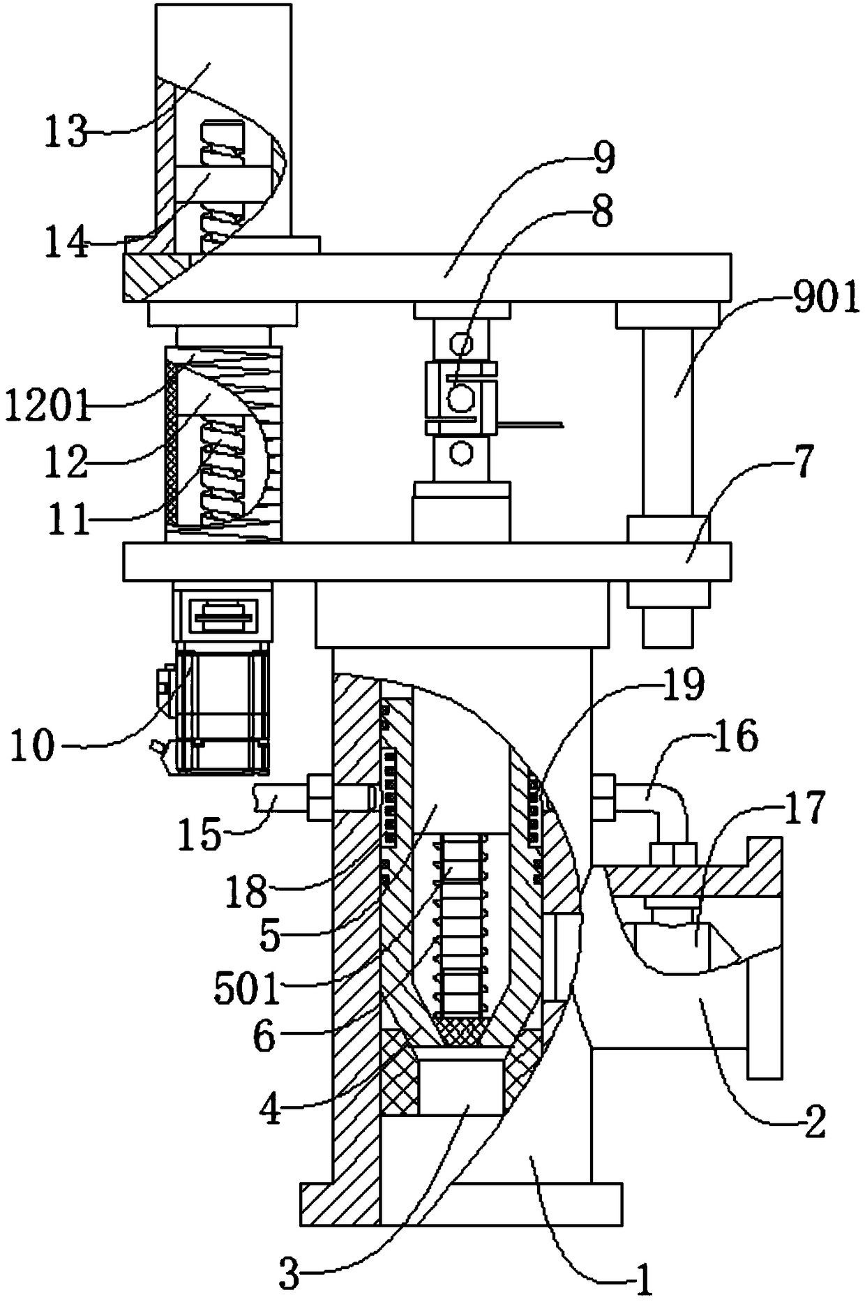 Push force-adjustable flow one-way control device