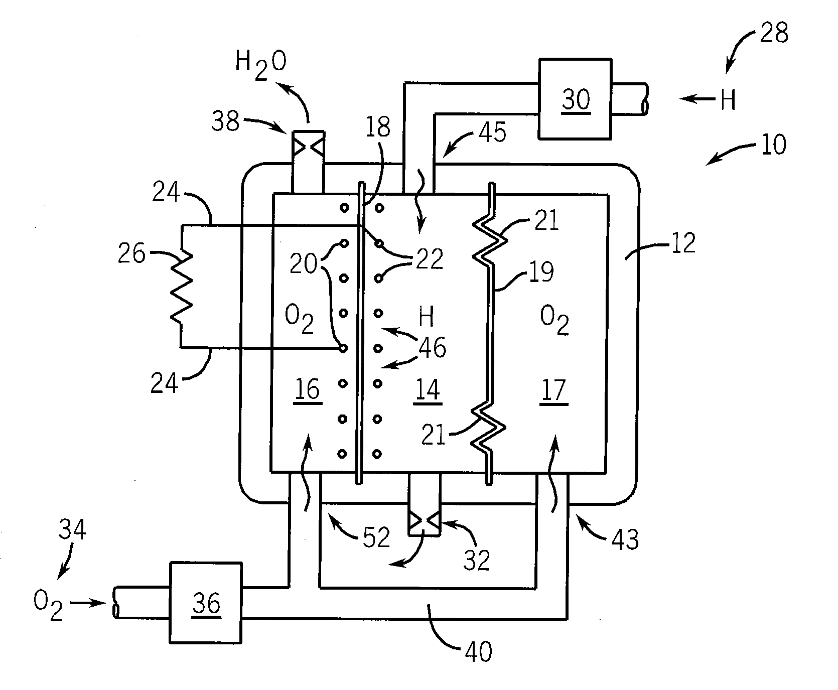 Fuel Cell with Rapid Pressure Balancing