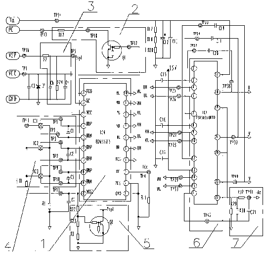 Temperature self-balancing overheating protection brushless direct current motor driver for bread maker