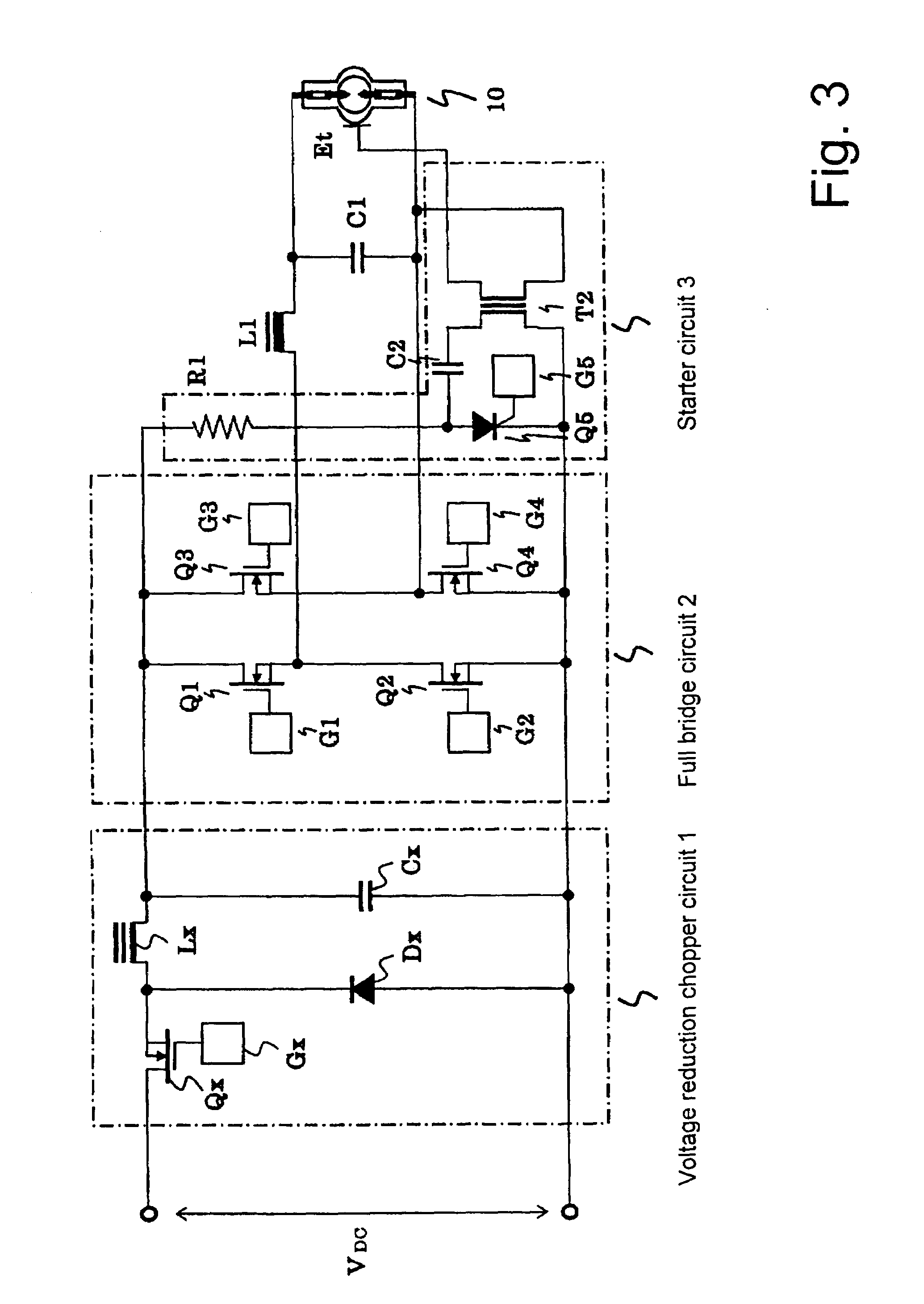 Device for operation of a high pressure discharge lamp