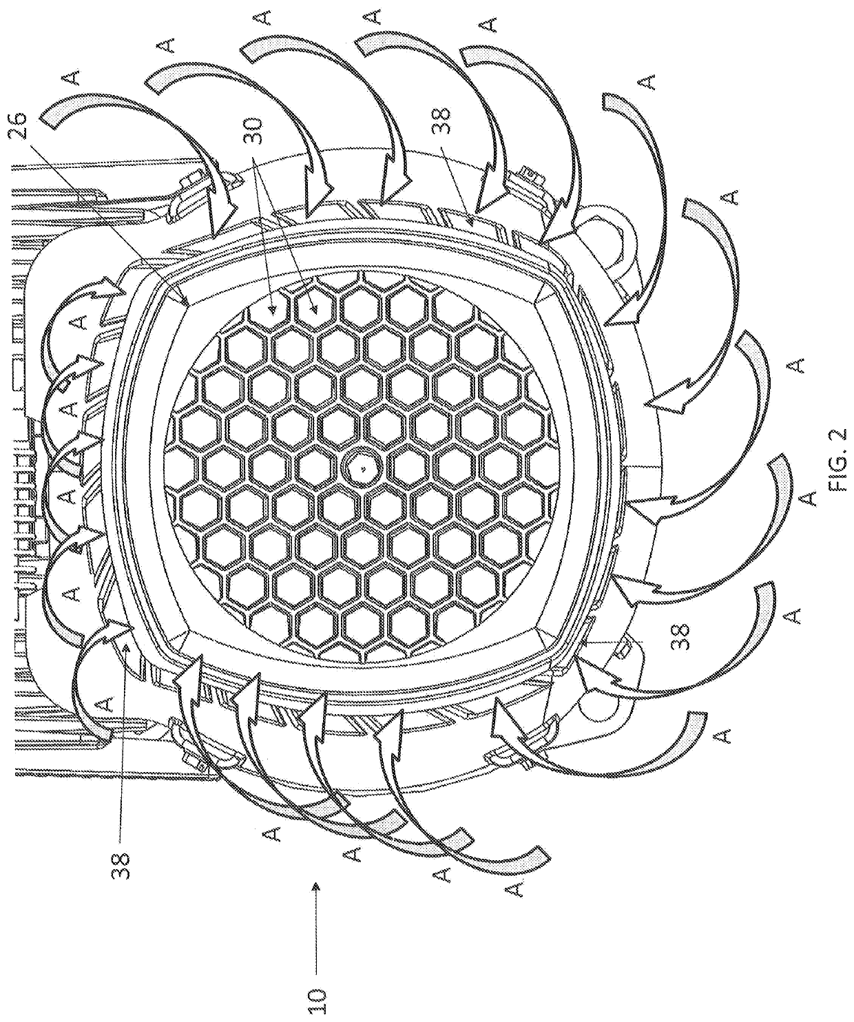 Inlet shrouds for fans used principally in water-circulation pumps of swimming pools and spas