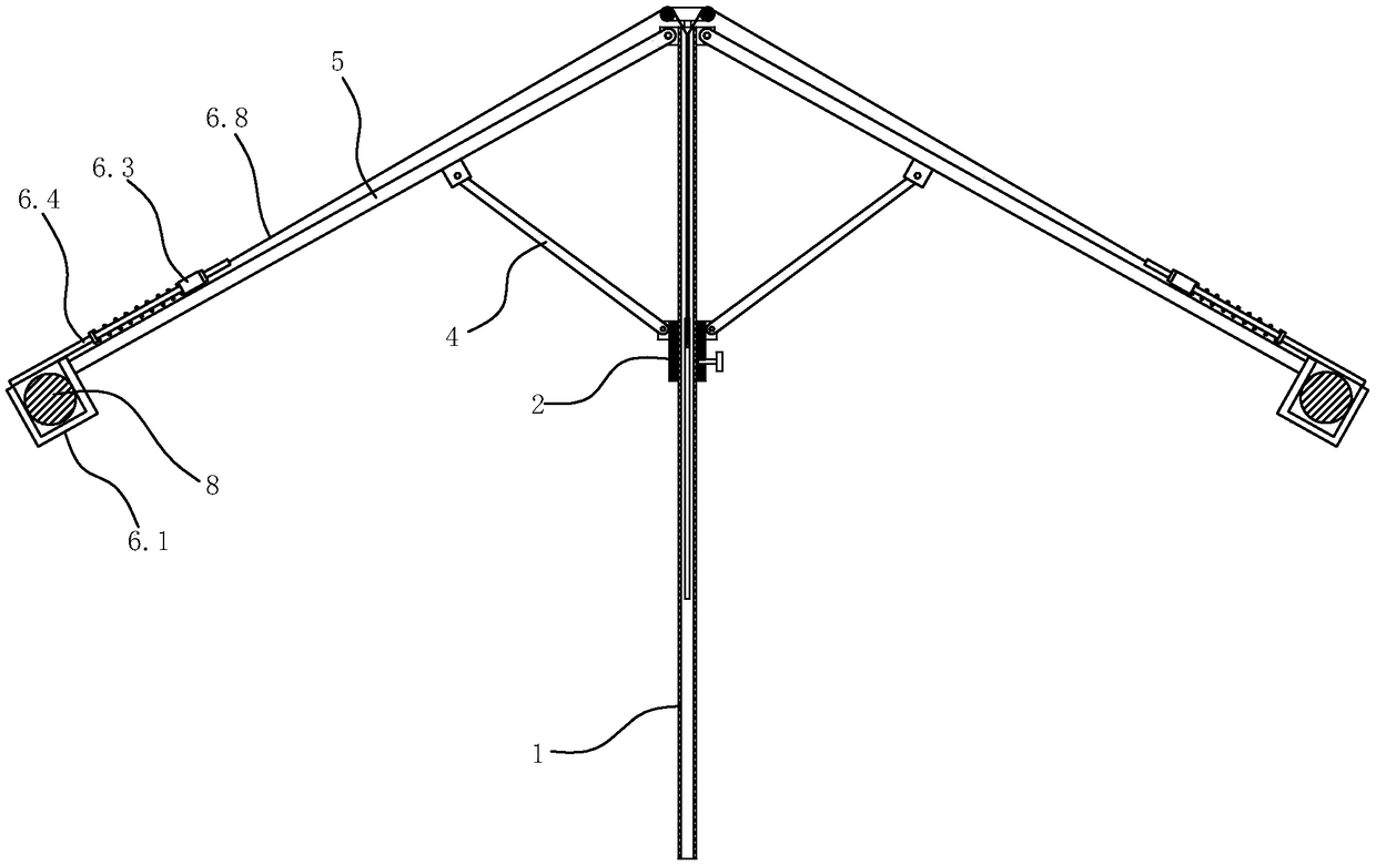 Rotary overhead conductor opening device