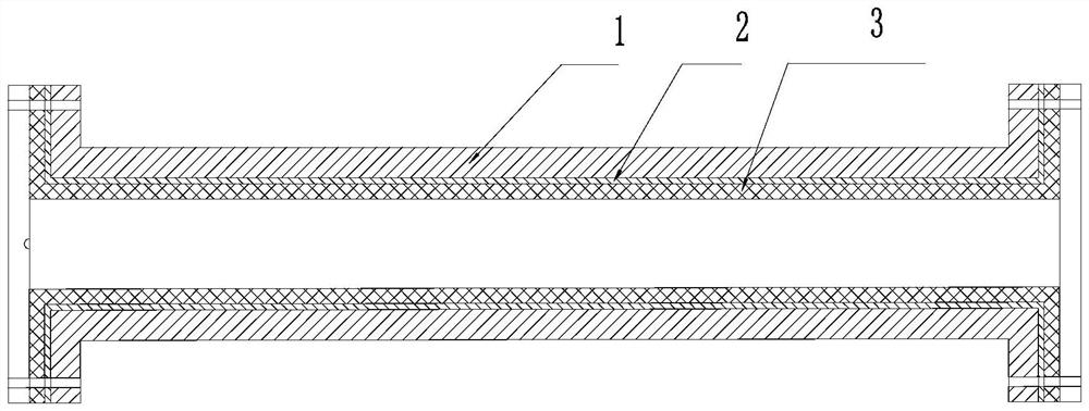 Rubber-lined pipeline, vulcanization process thereof and application of rubber-lined pipeline in nuclear power station
