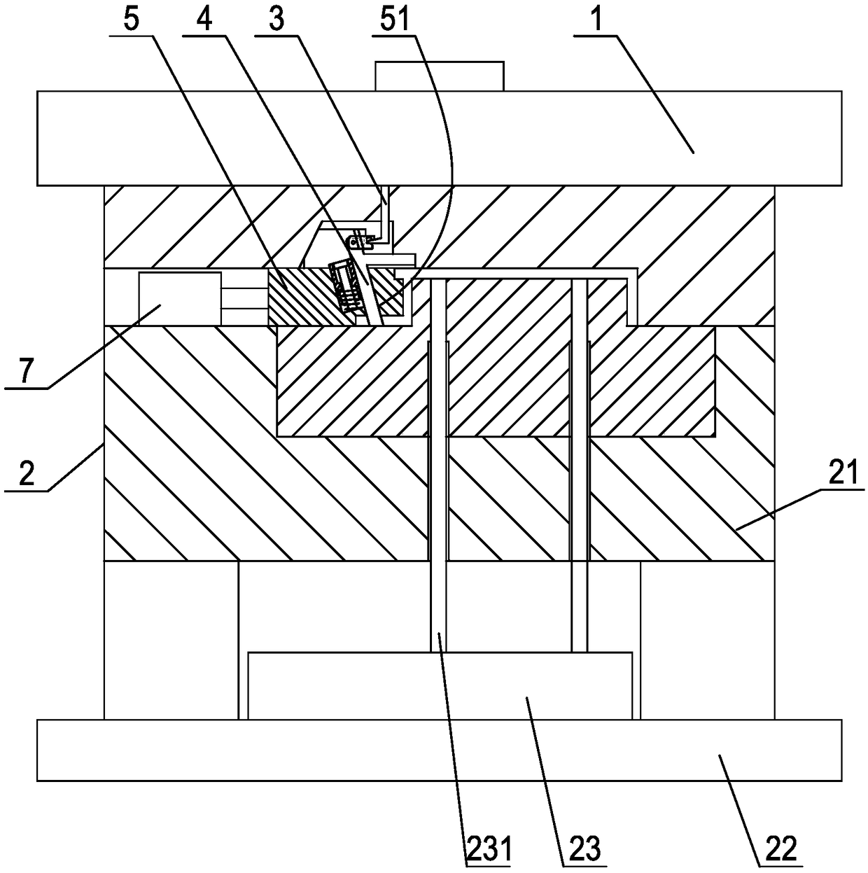 A hierarchical core-pulling method for injection molds