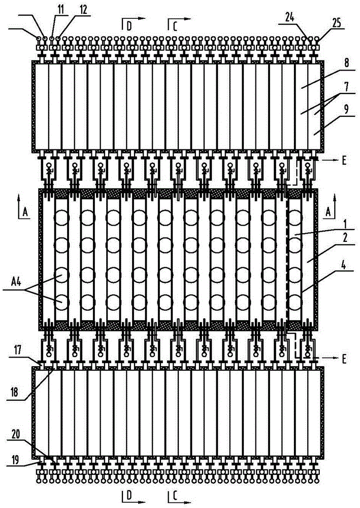 Coke oven capable of horizontally heating in reciprocating manner and vertically extracting coke