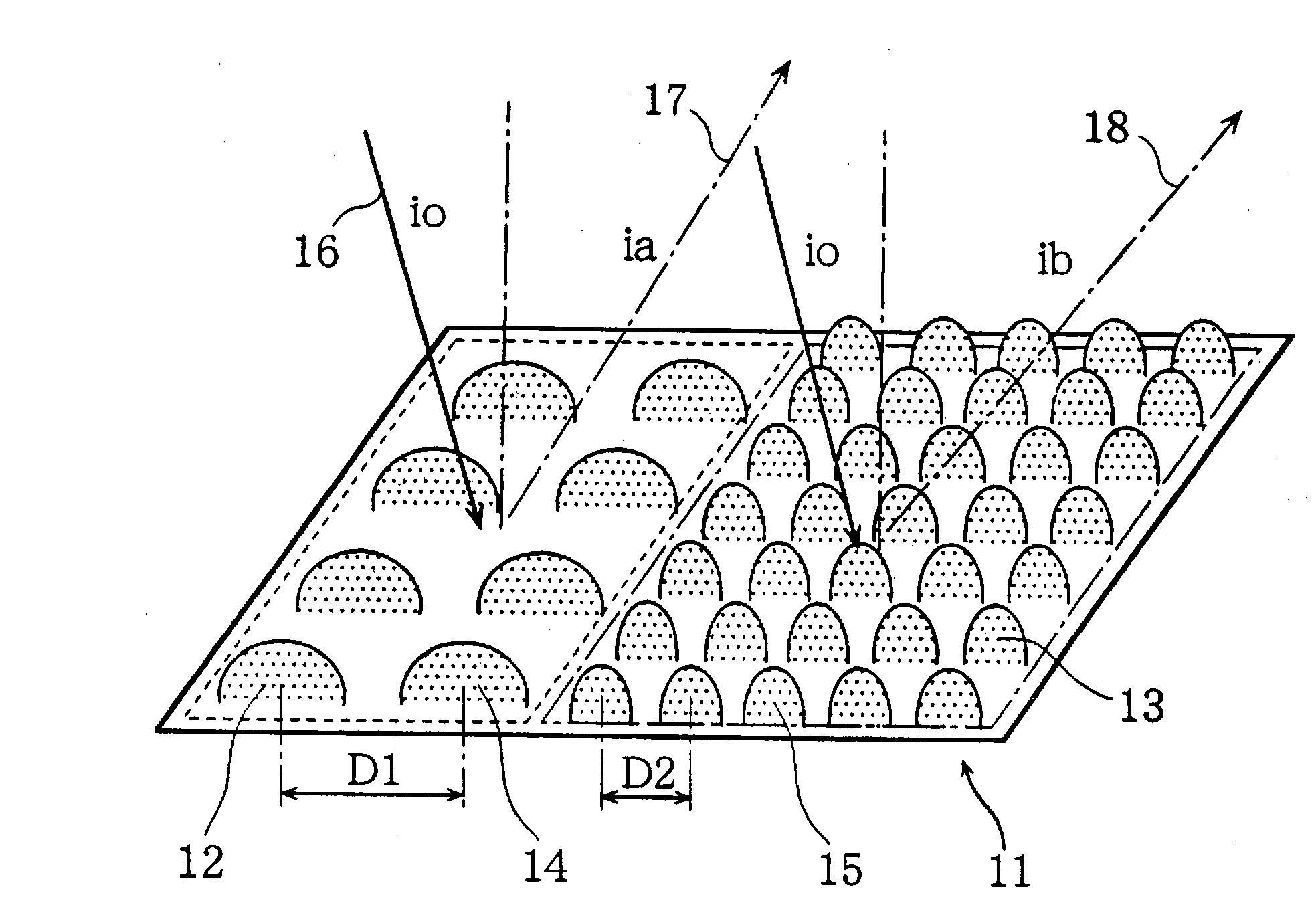 Irregular-shape body, reflection sheet and relection-type liquid crystal display element, and production method and production device therefor