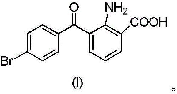 Synthesis method of bromfenac sodium impurity standard substance 2-amino-3-(4-bromo benzoyl) benzoic acid