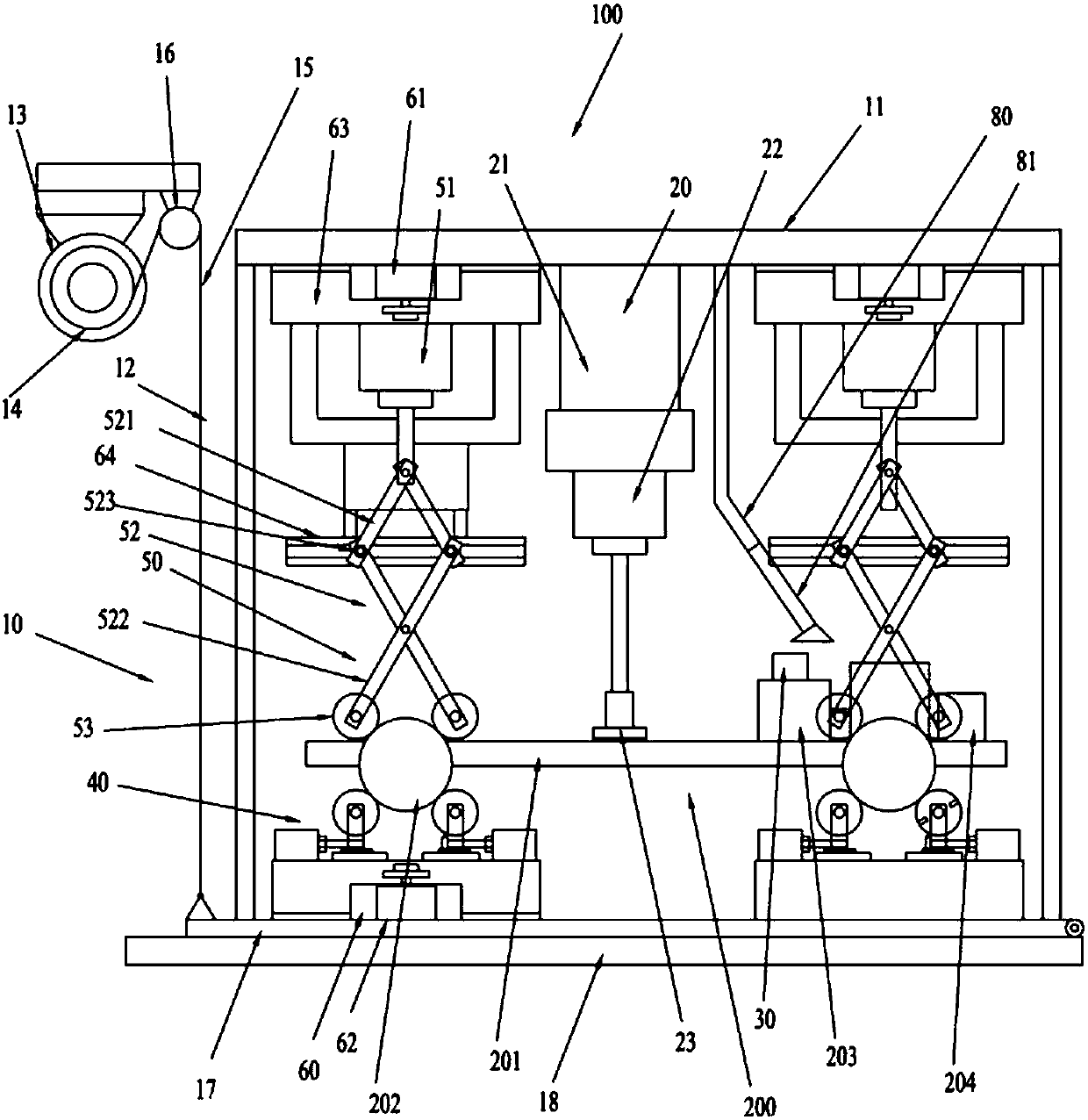 New energy vehicle chassis load testing device