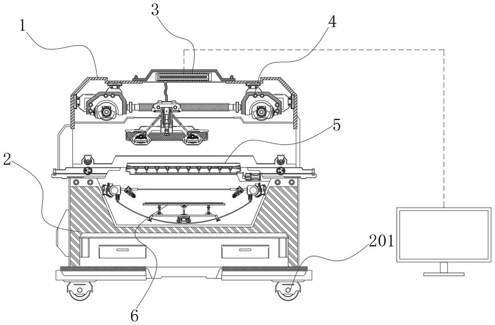 Computer-based image processing equipment with telescopic structure