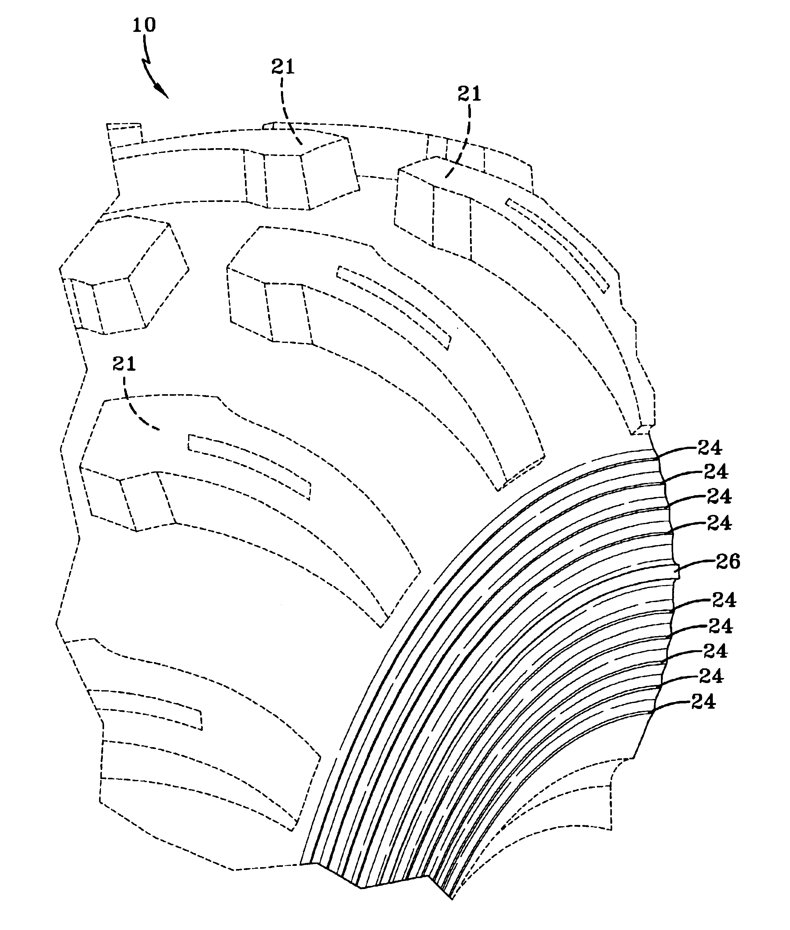 Off-road tires having sidewall anti-puncture pads