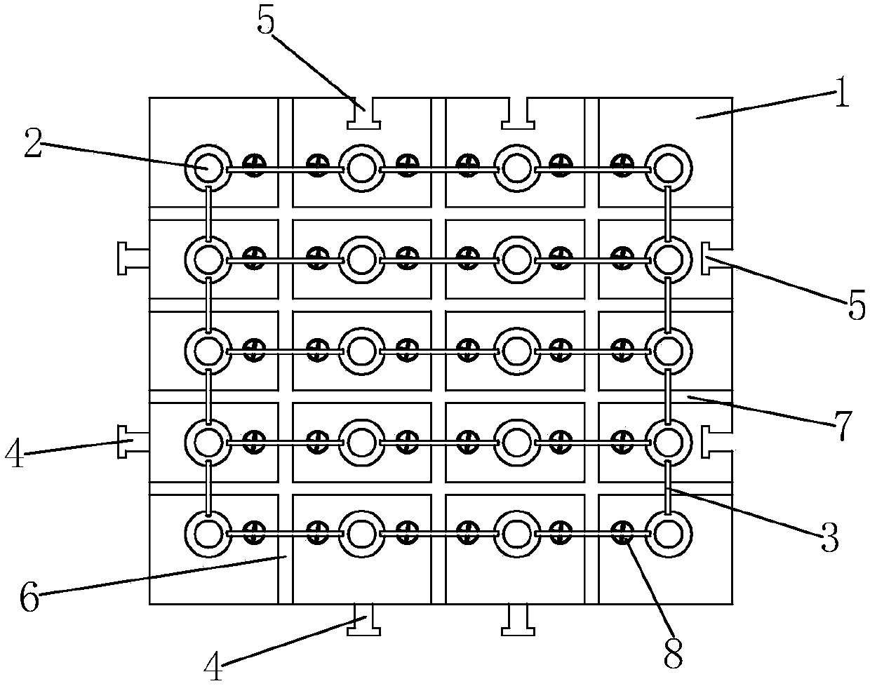 Drainage board and construction method for treatment of tidal flat reclamation area