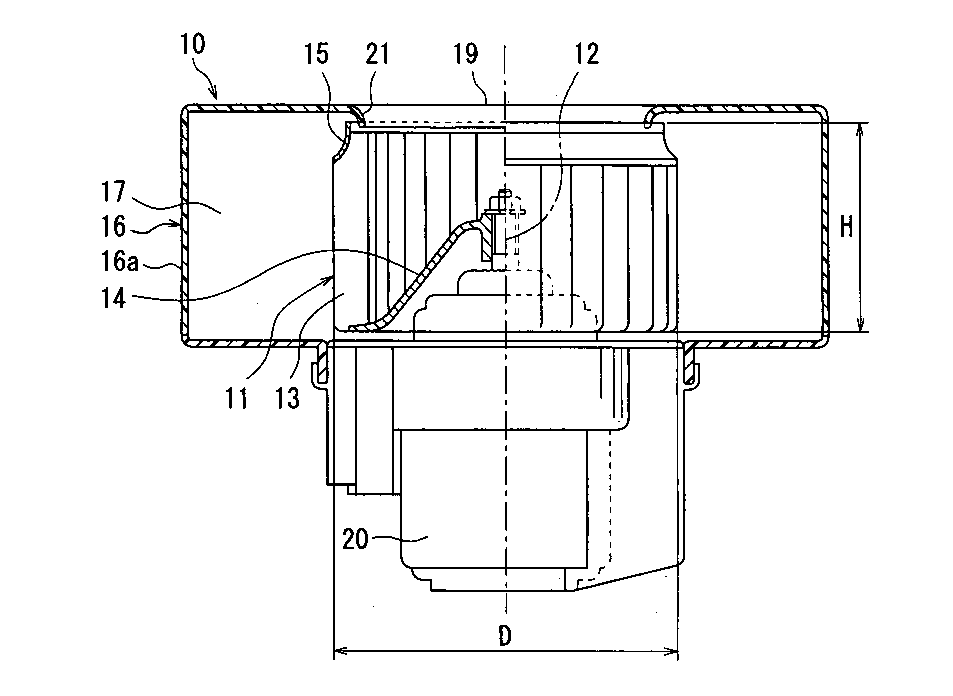 Centrifugal multiblade fan