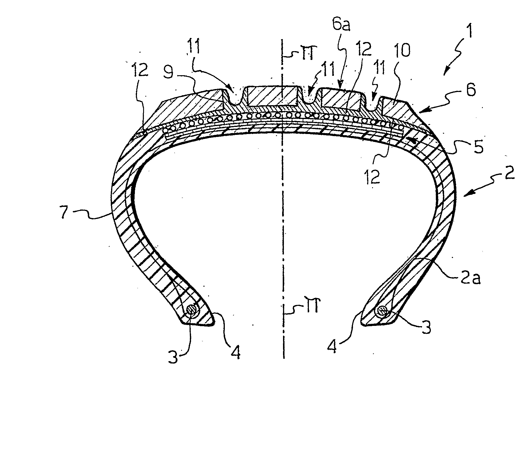 Pneumatic tire and process for its manufacture