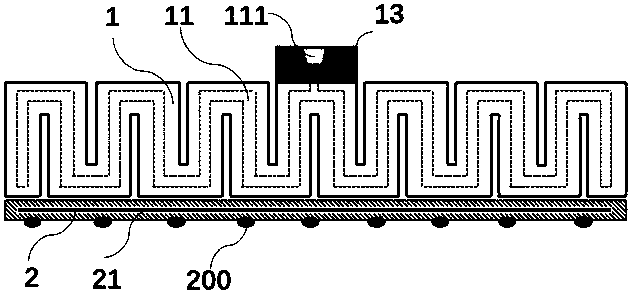 Flexible manipulator with bow-shaped continuous curved inner cavity