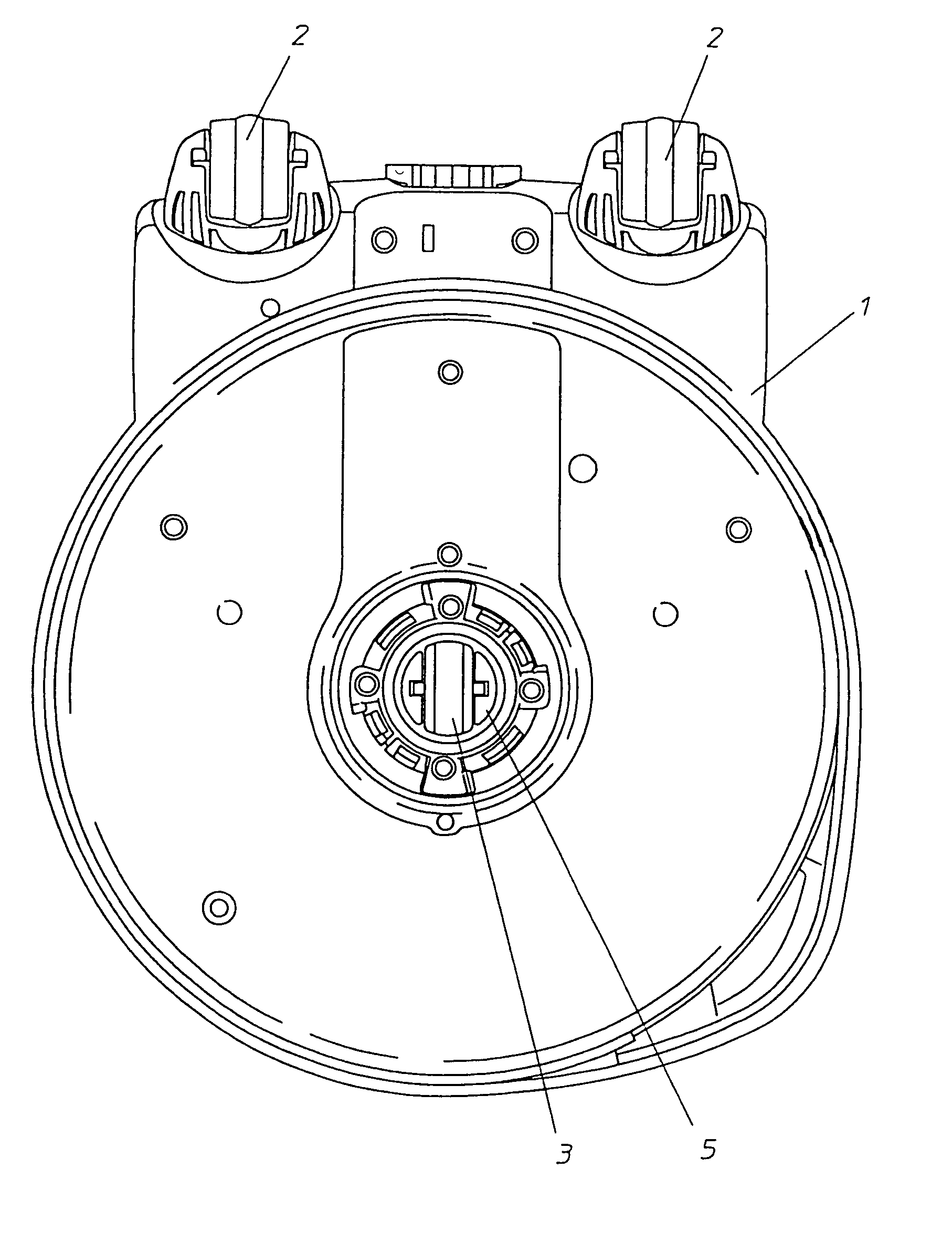 Height adjustable drive arrangement for a floor care machine