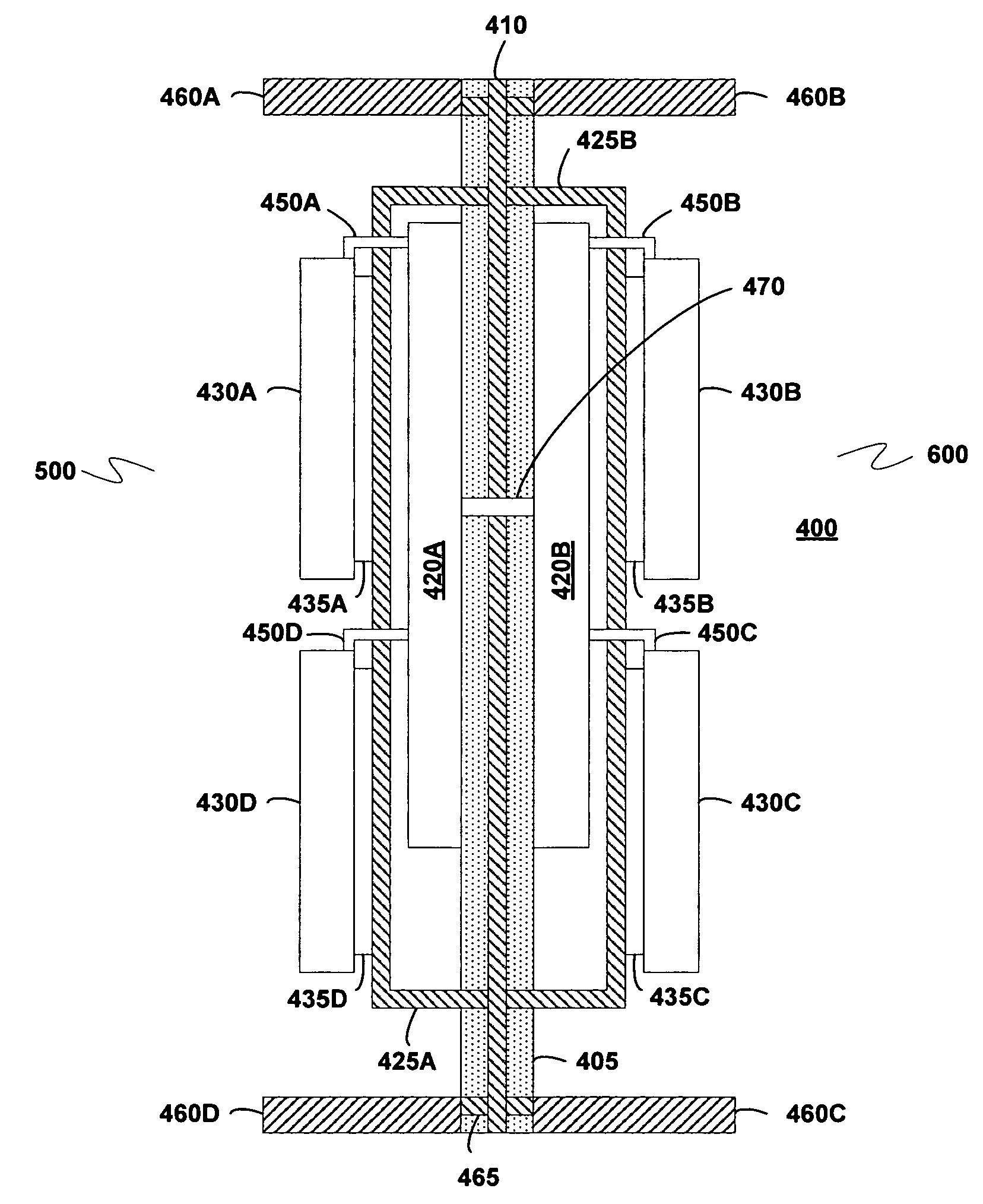 Multiple-antenna device having an isolation element