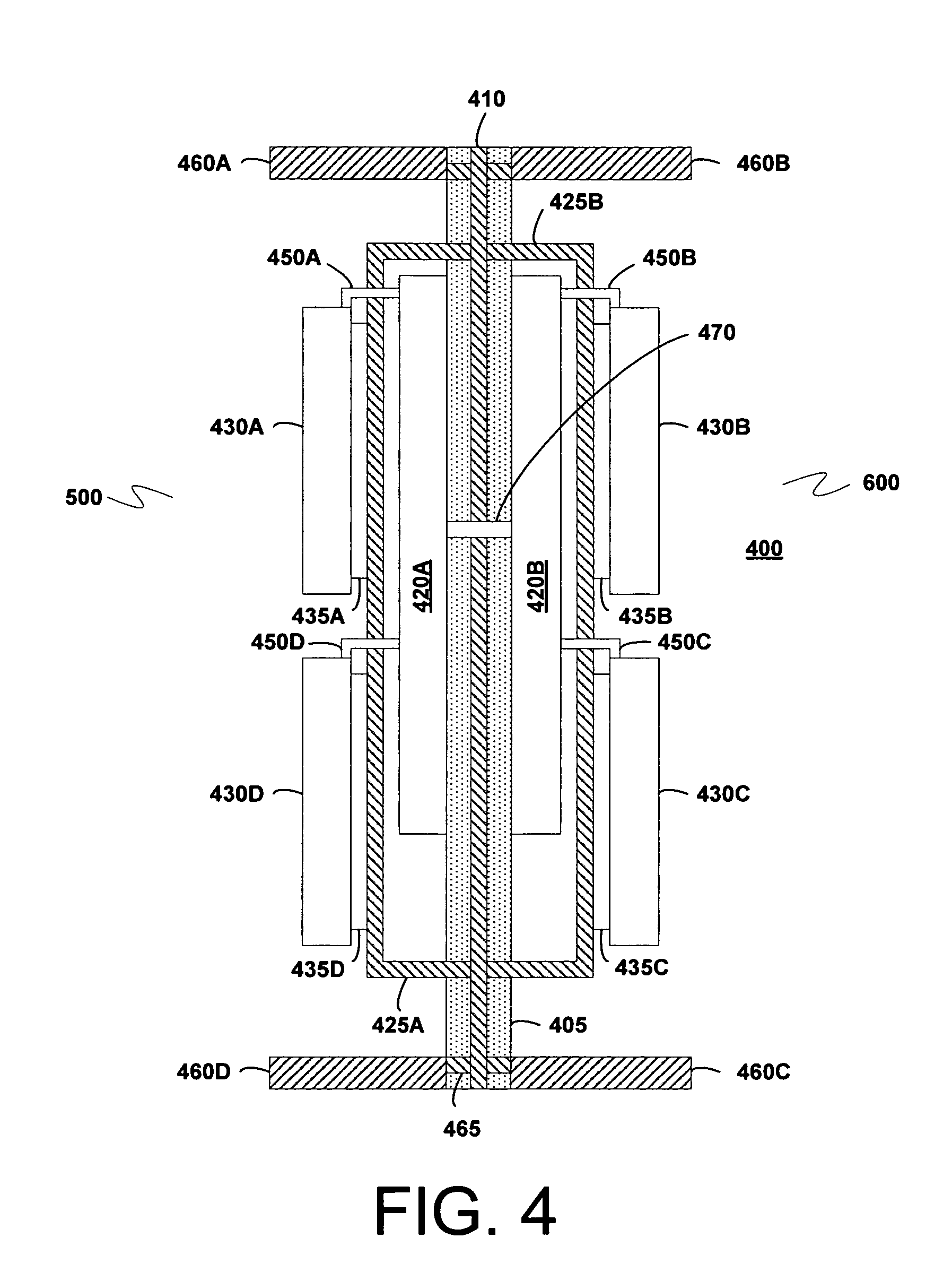 Multiple-antenna device having an isolation element