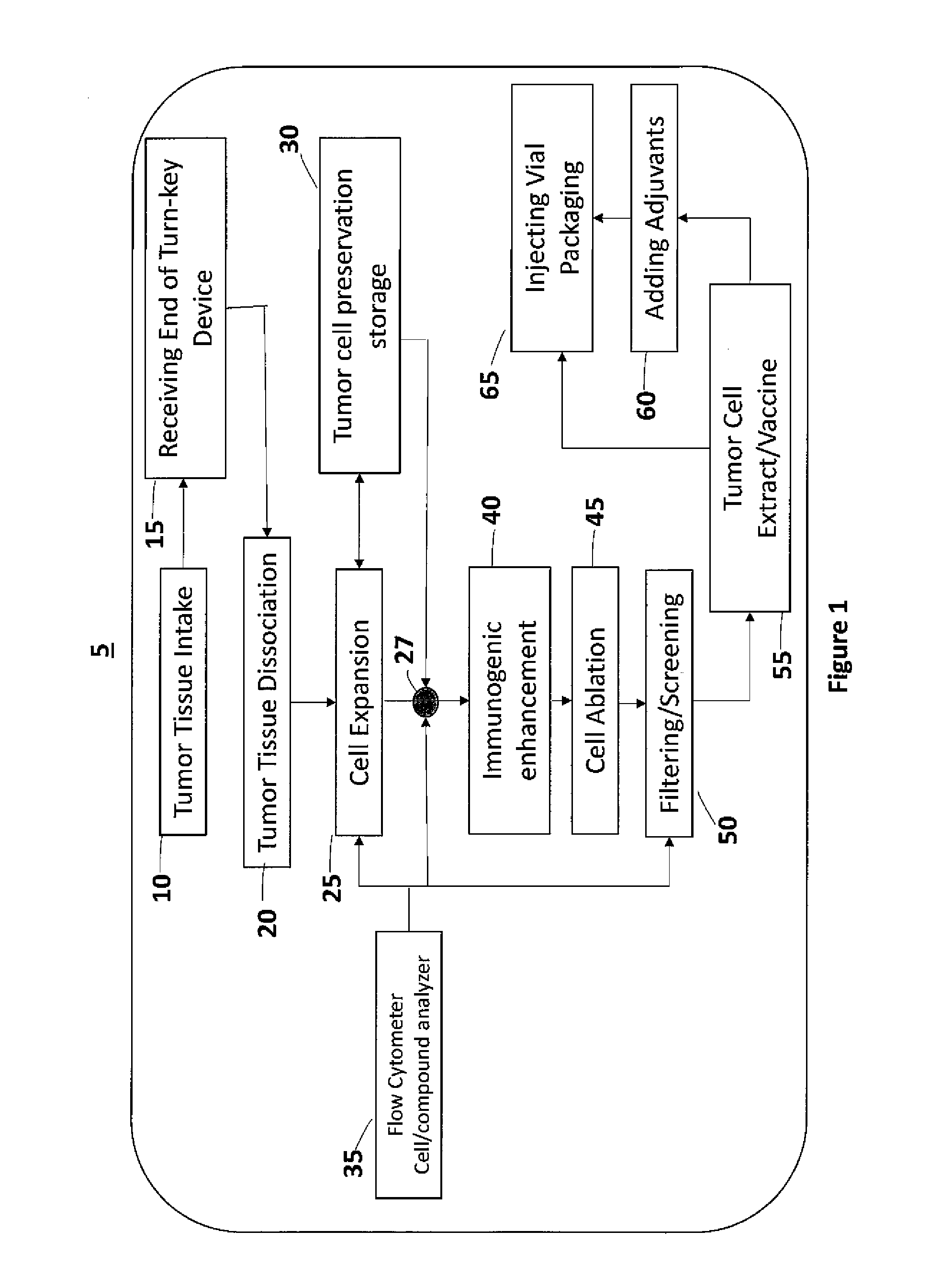 Self-Contained Device and System to Produce Ex-Vivo Autologous Whole Cell Tumor Vaccines