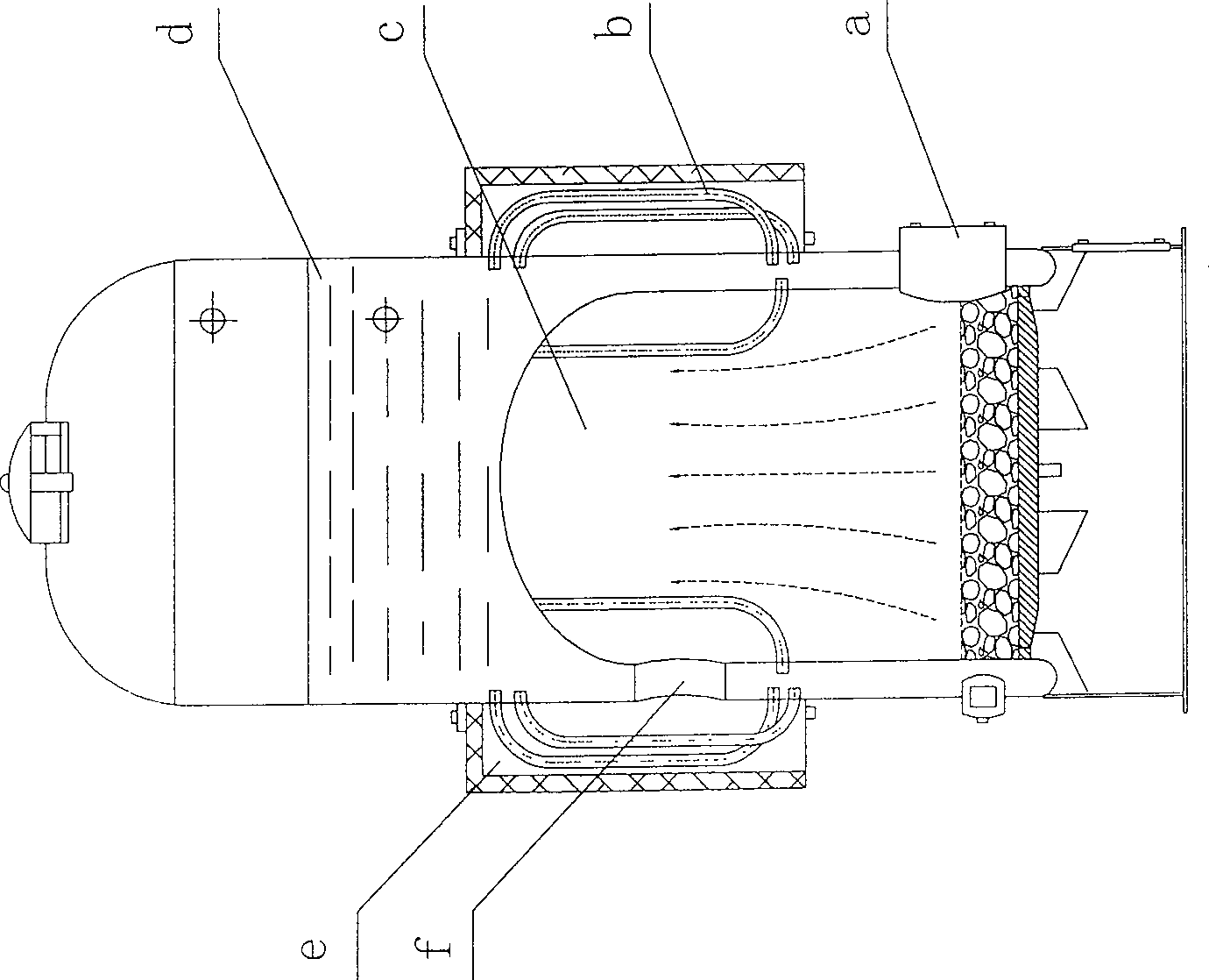 Conical guide smokeless vertical steam boiler