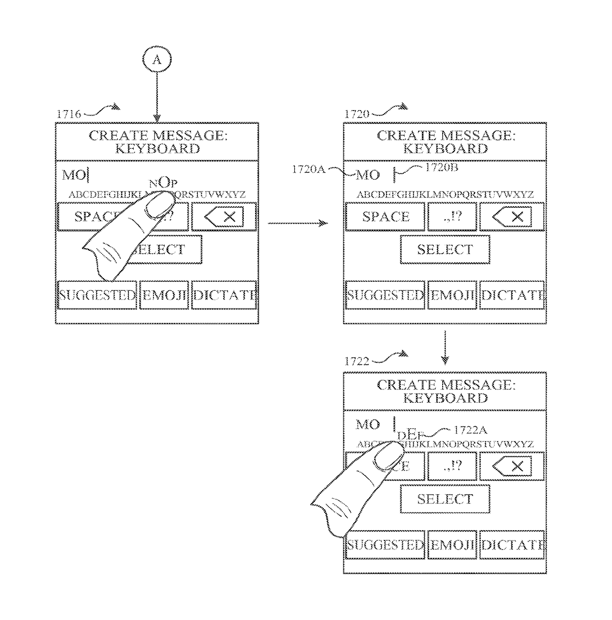 User interface for receiving user input