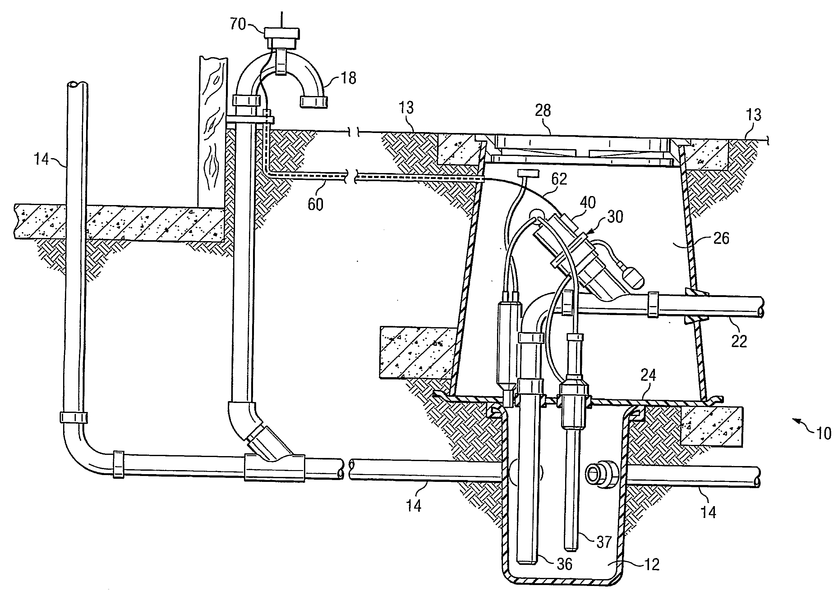 Vacuum Sewage System with Wireless Alarm