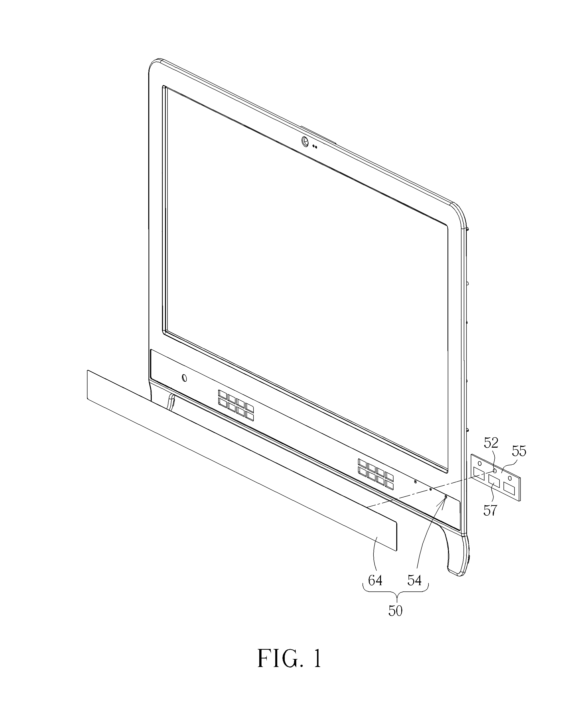 Light-emitting device with vignetting effect