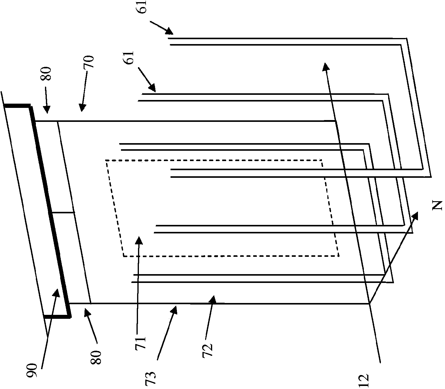 A steam boiler comprising a radiation element