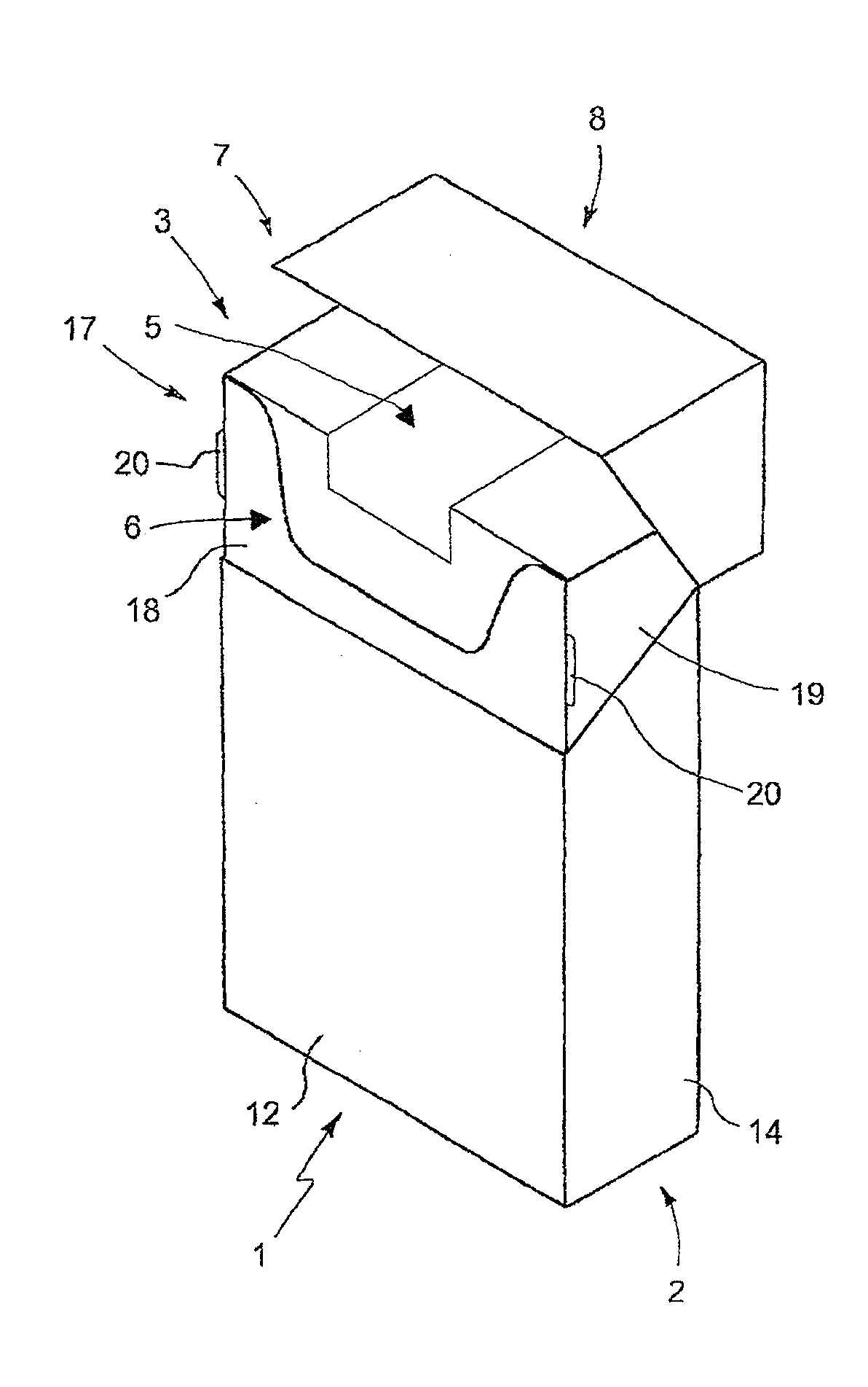 Package comprising a wrapping with a reclosable withdrawal opening, and relative packing method and machine