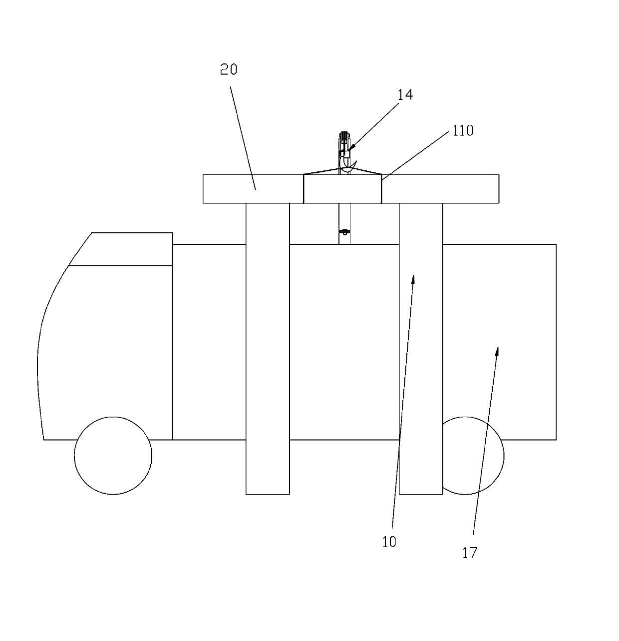 Hanger for metal pipe and vehicle with hanger