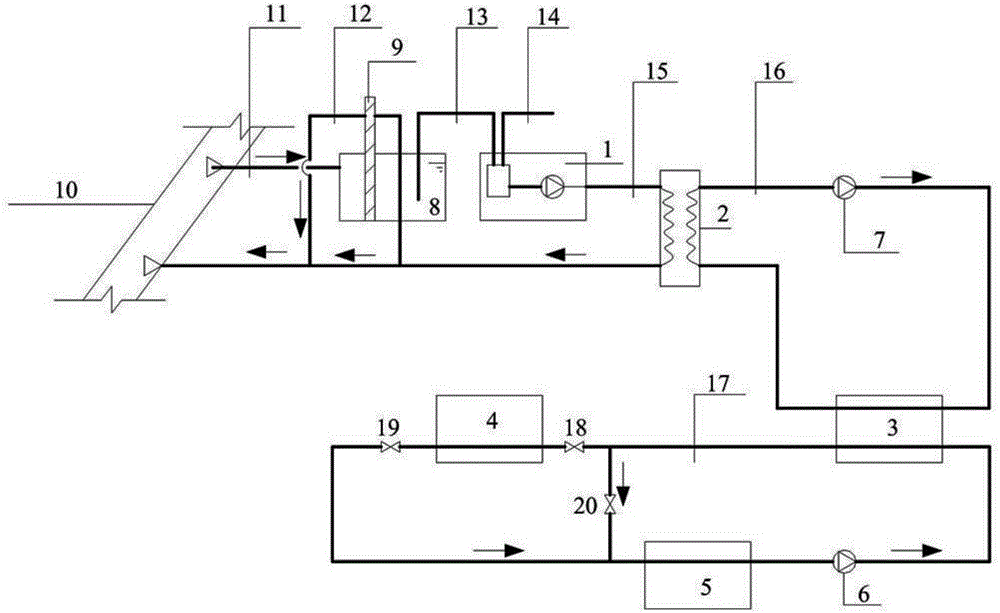 Sewage (wastewater) water source heat pump and valley electricity energy storage type district heating system