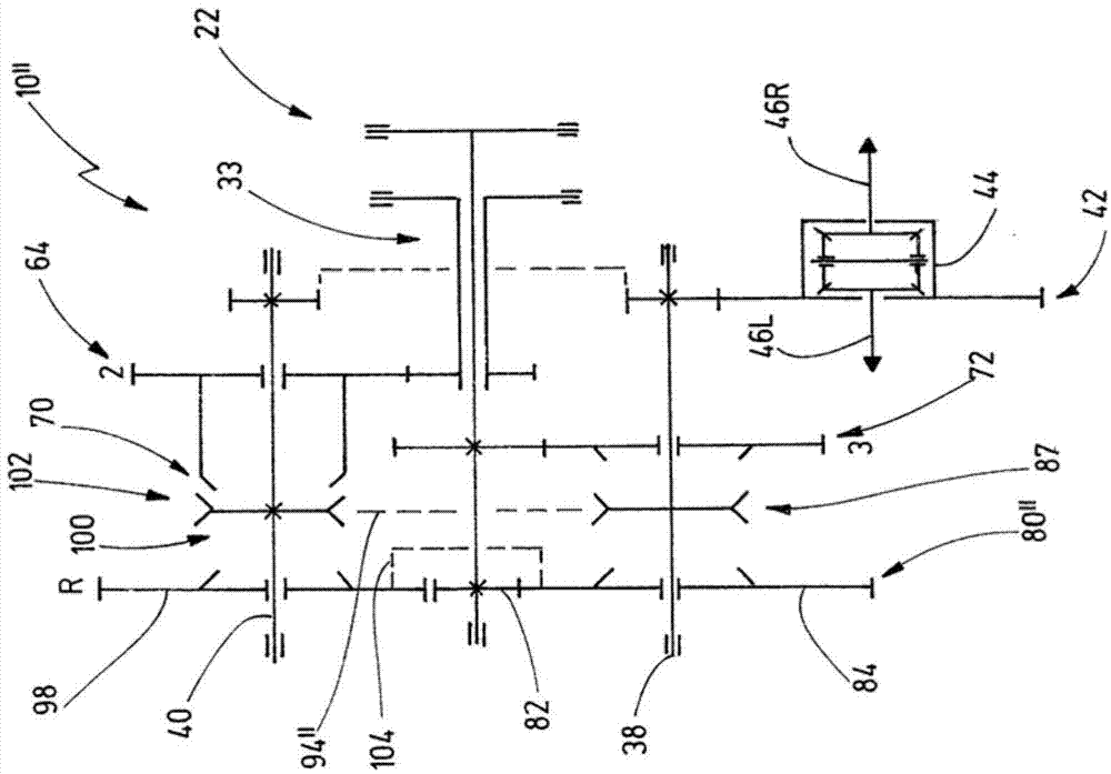 Hybrid power train for a motor vehicle