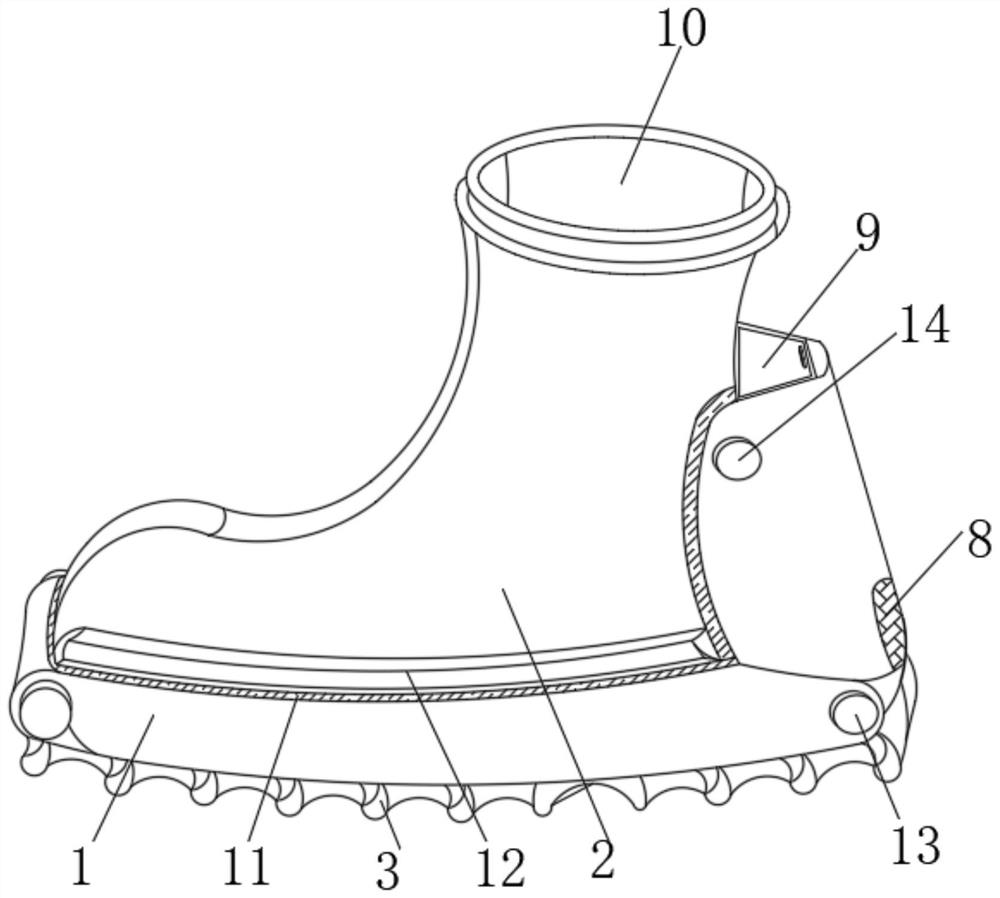 Pair of anastomotic multipurpose rubber shoes for sunny and rainy days