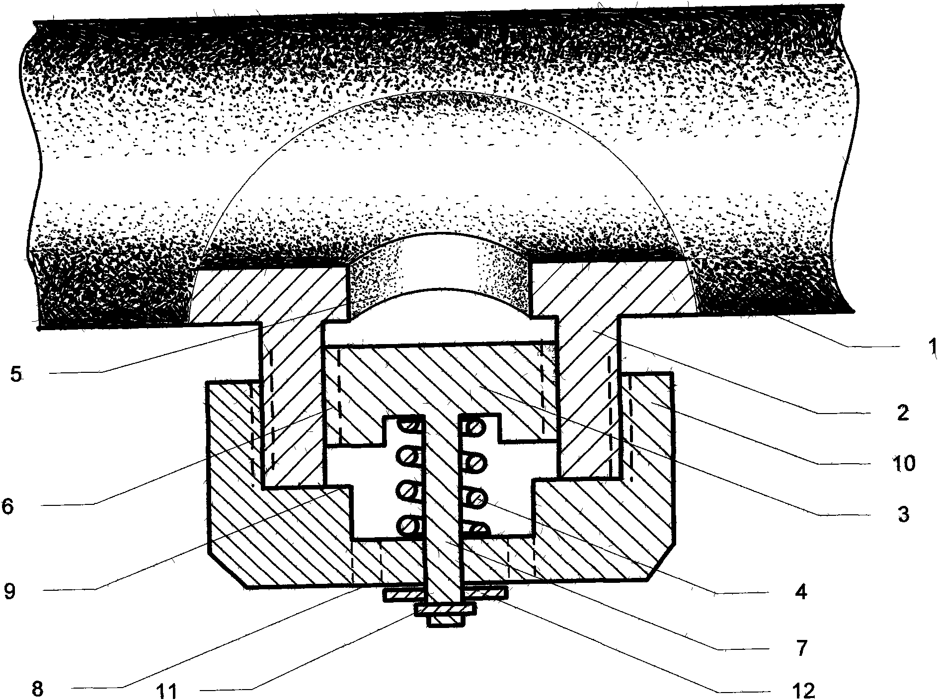 Amphibian tank gun automatic drainage device