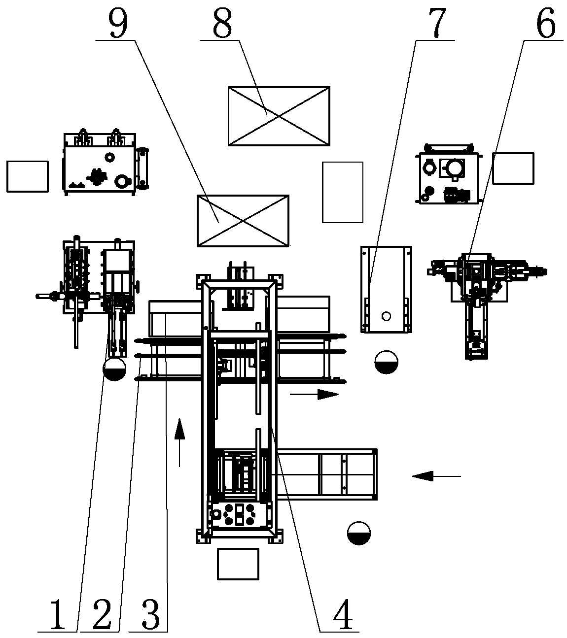 A leaf spring end processing unit