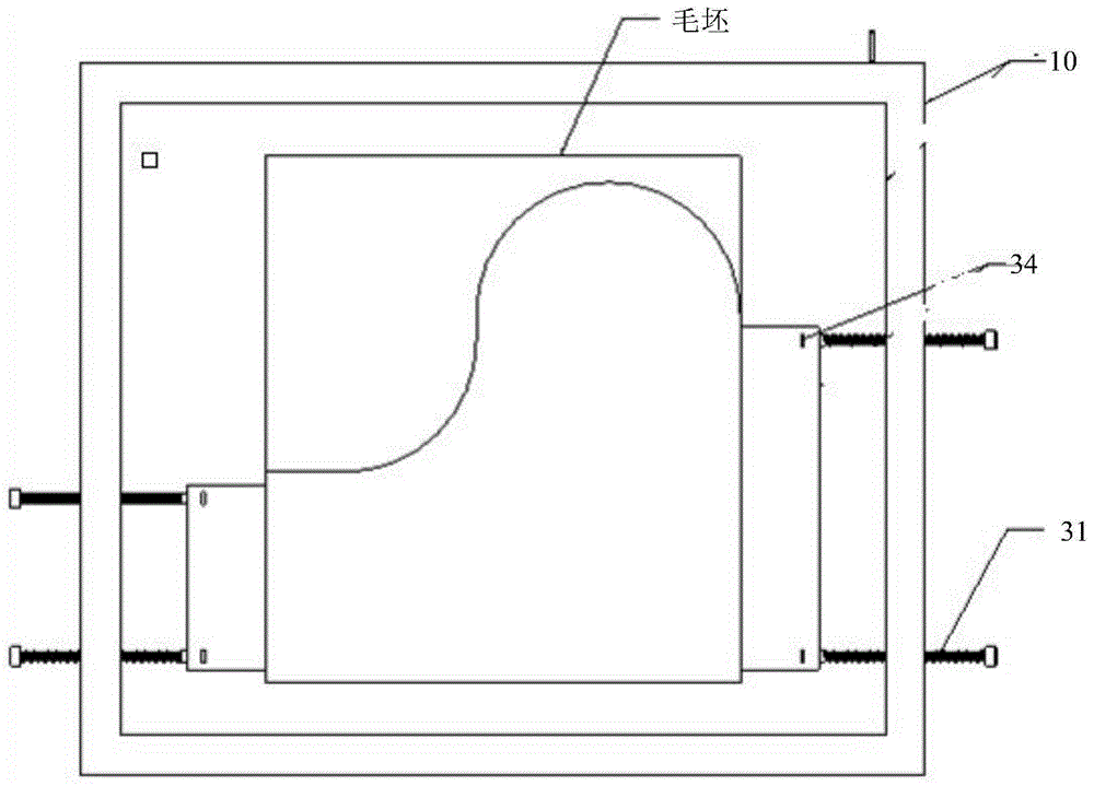 Clamping device and clamping method for thin-walled frame parts